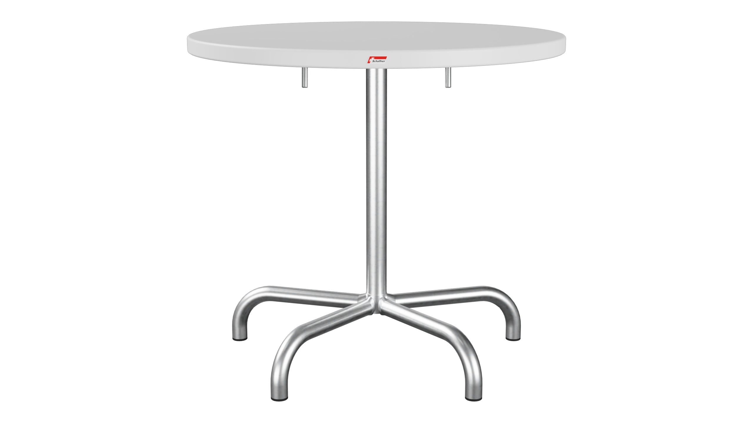 Säntis Metall-Gartentisch ø80 klappbar in Weiss präsentiert im Onlineshop von KAQTU Design AG. Gartentisch ist von Schaffner