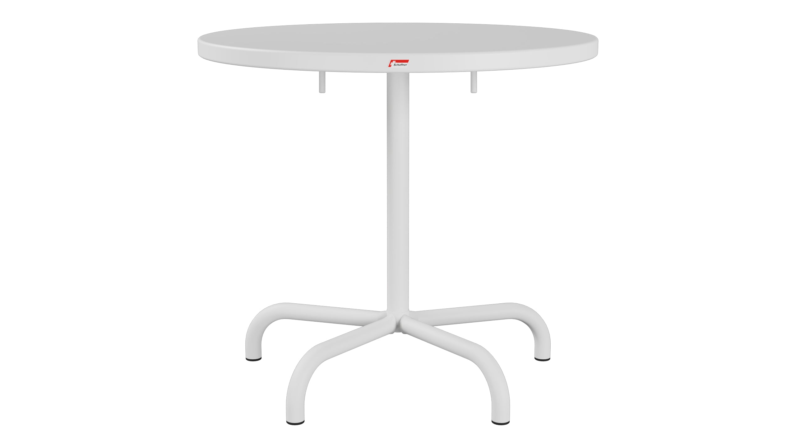 Säntis Metall-Gartentisch ø80 klappbar in Weiss präsentiert im Onlineshop von KAQTU Design AG. Gartentisch ist von Schaffner