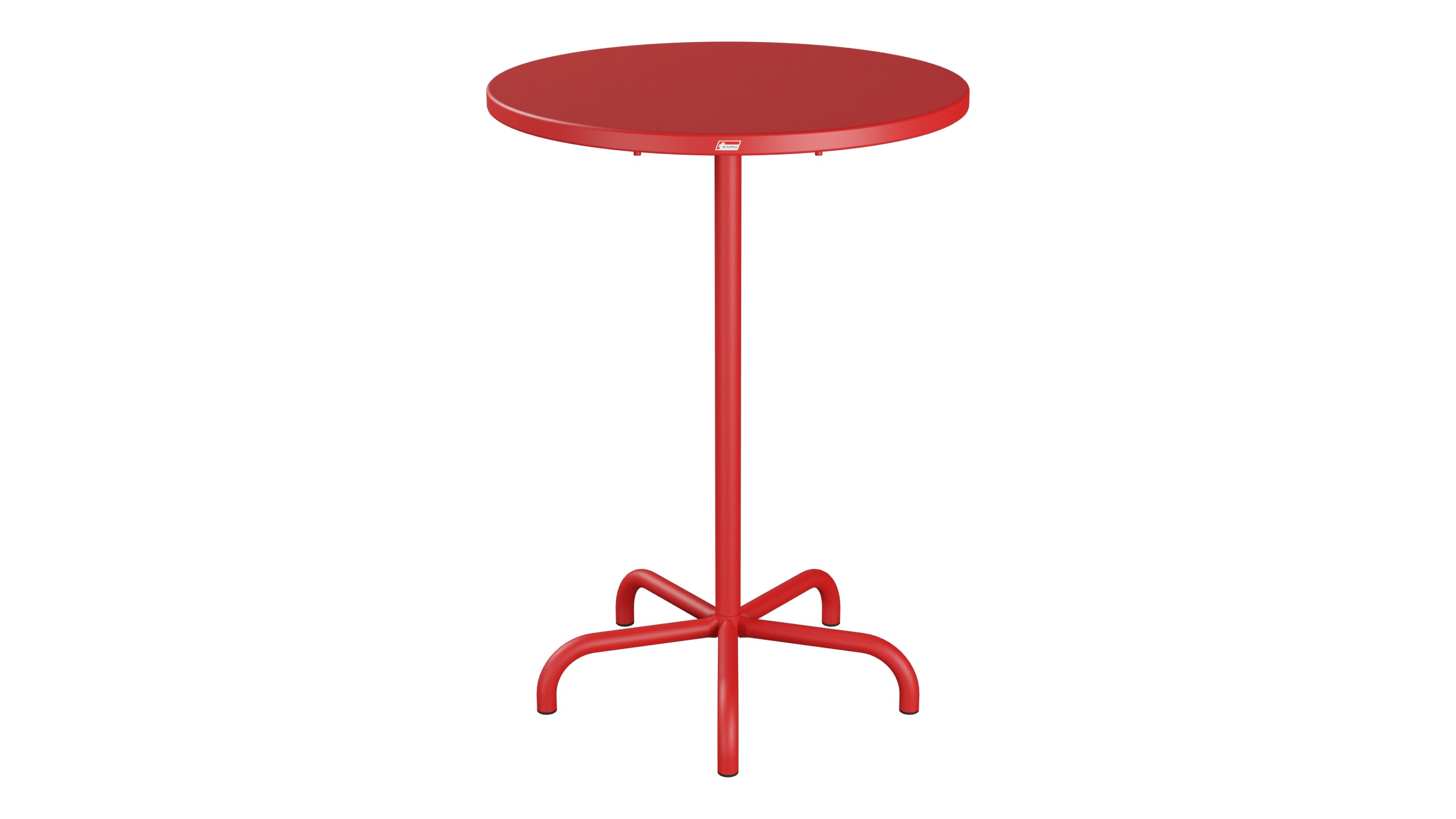 Säntis Metall-Stehtisch Outdoor ø80 / 110 klappbar in Rot präsentiert im Onlineshop von KAQTU Design AG. Hochtisch Outdoor ist von Schaffner