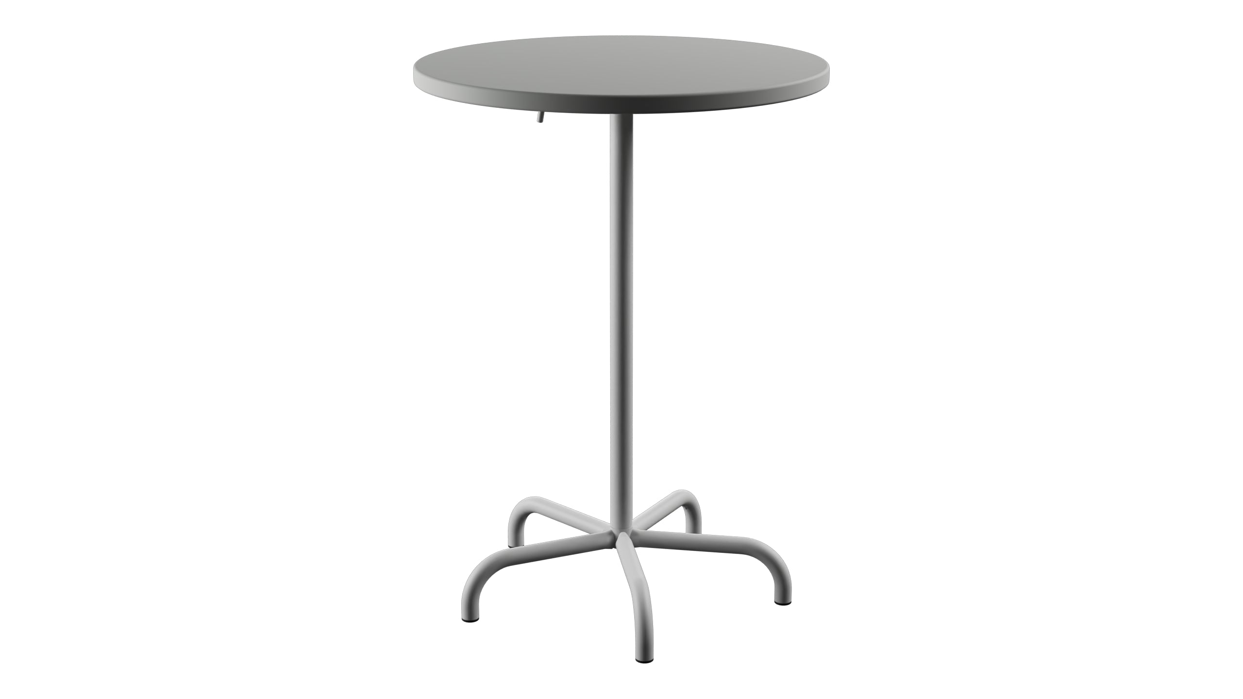 Säntis Metall-Stehtisch Outdoor ø80 / 110 klappbar in Alusilber präsentiert im Onlineshop von KAQTU Design AG. Hochtisch Outdoor ist von Schaffner
