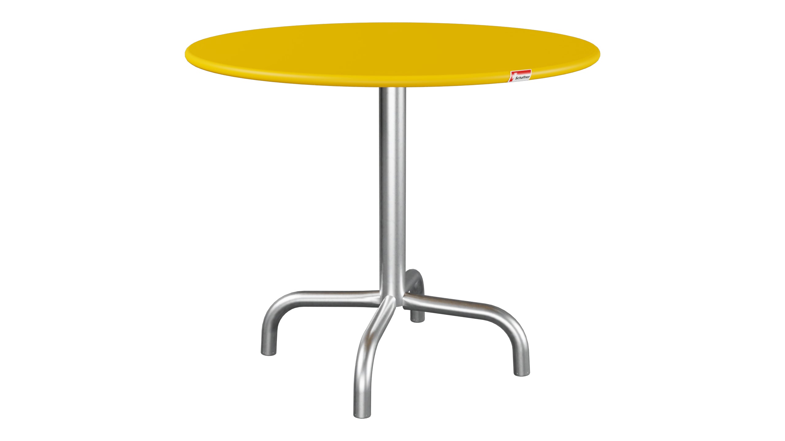 Rigi Metall-Beistelltisch Outdoor ø60 / 50 in Gelb präsentiert im Onlineshop von KAQTU Design AG. Beistelltisch Outdoor ist von Schaffner