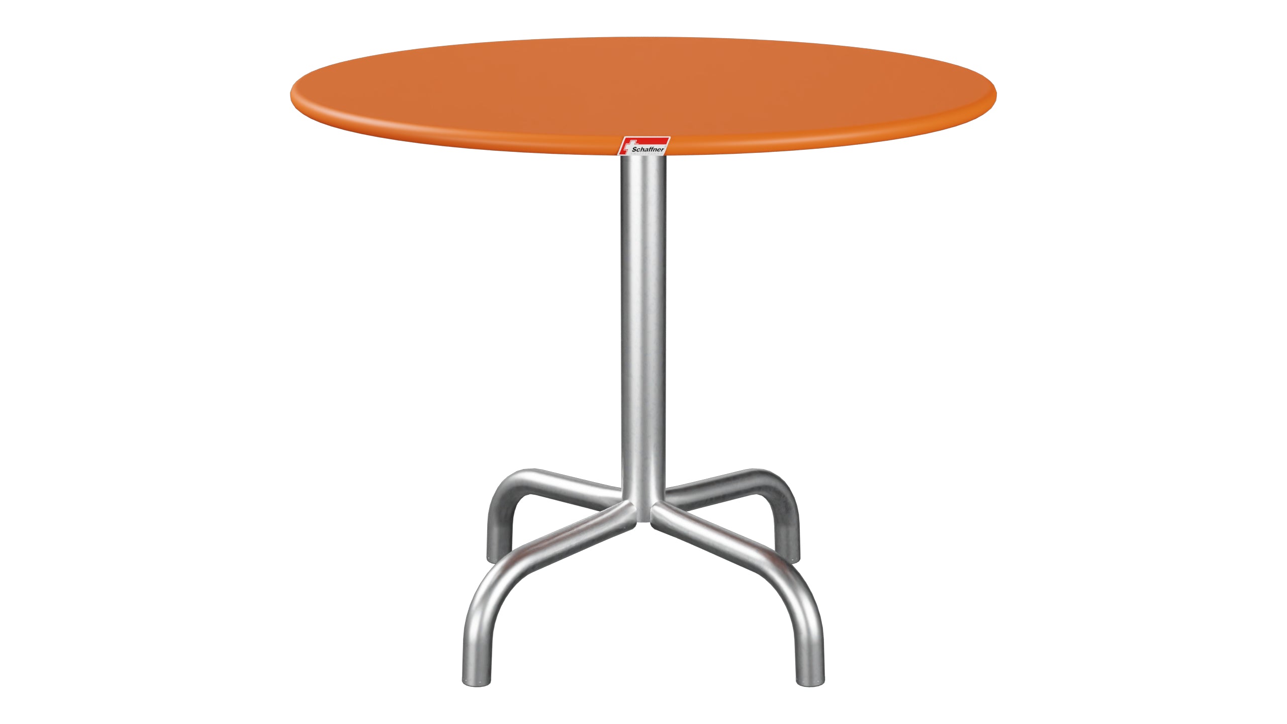 Rigi Metall-Beistelltisch Outdoor ø60 / 50 in Orange präsentiert im Onlineshop von KAQTU Design AG. Beistelltisch Outdoor ist von Schaffner