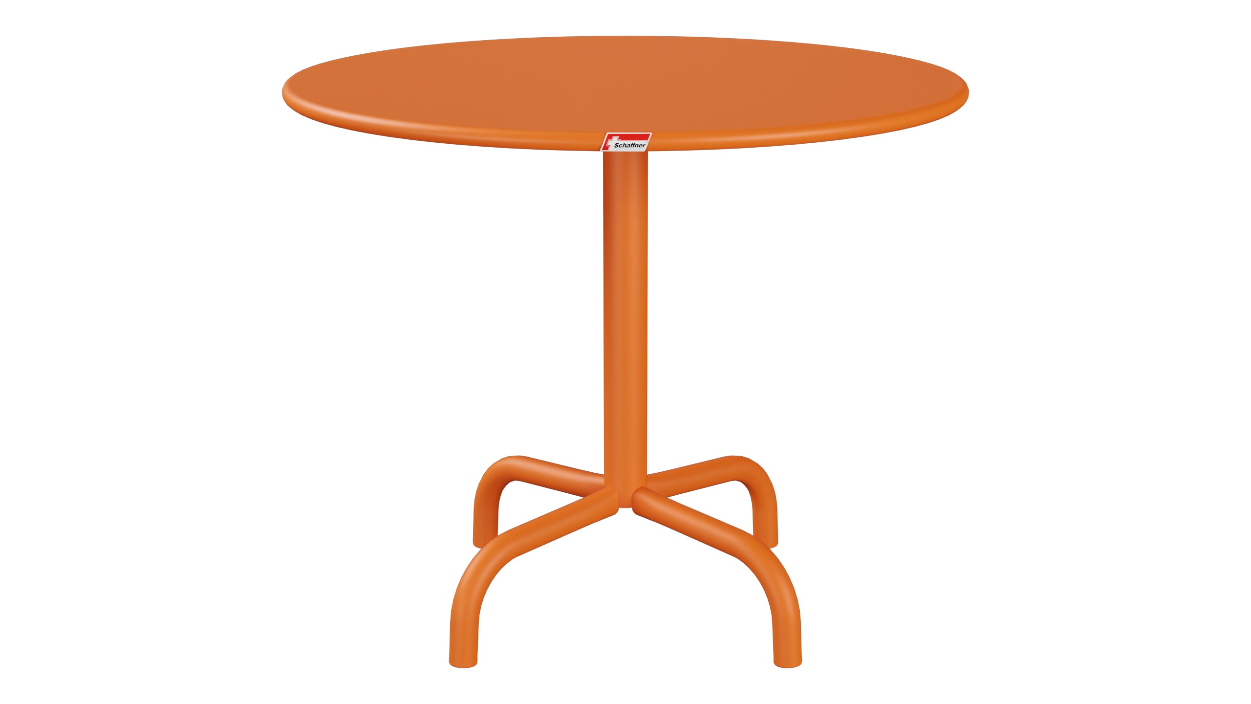 Rigi Metall-Beistelltisch Outdoor ø60 / 50 in Orange präsentiert im Onlineshop von KAQTU Design AG. Beistelltisch Outdoor ist von Schaffner