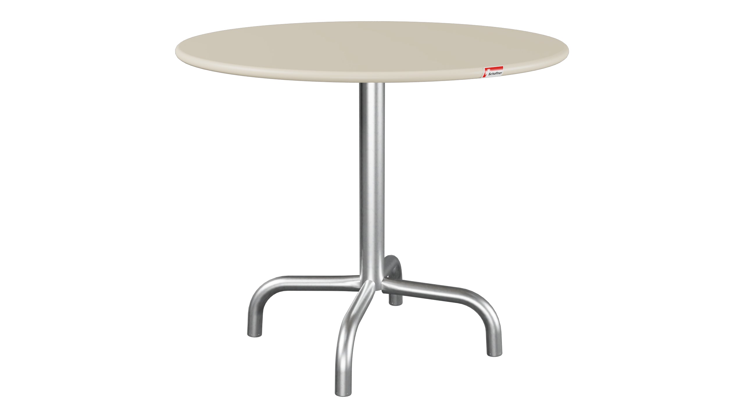 Rigi Metall-Beistelltisch Outdoor ø60 / 50 in Pastellsand präsentiert im Onlineshop von KAQTU Design AG. Beistelltisch Outdoor ist von Schaffner