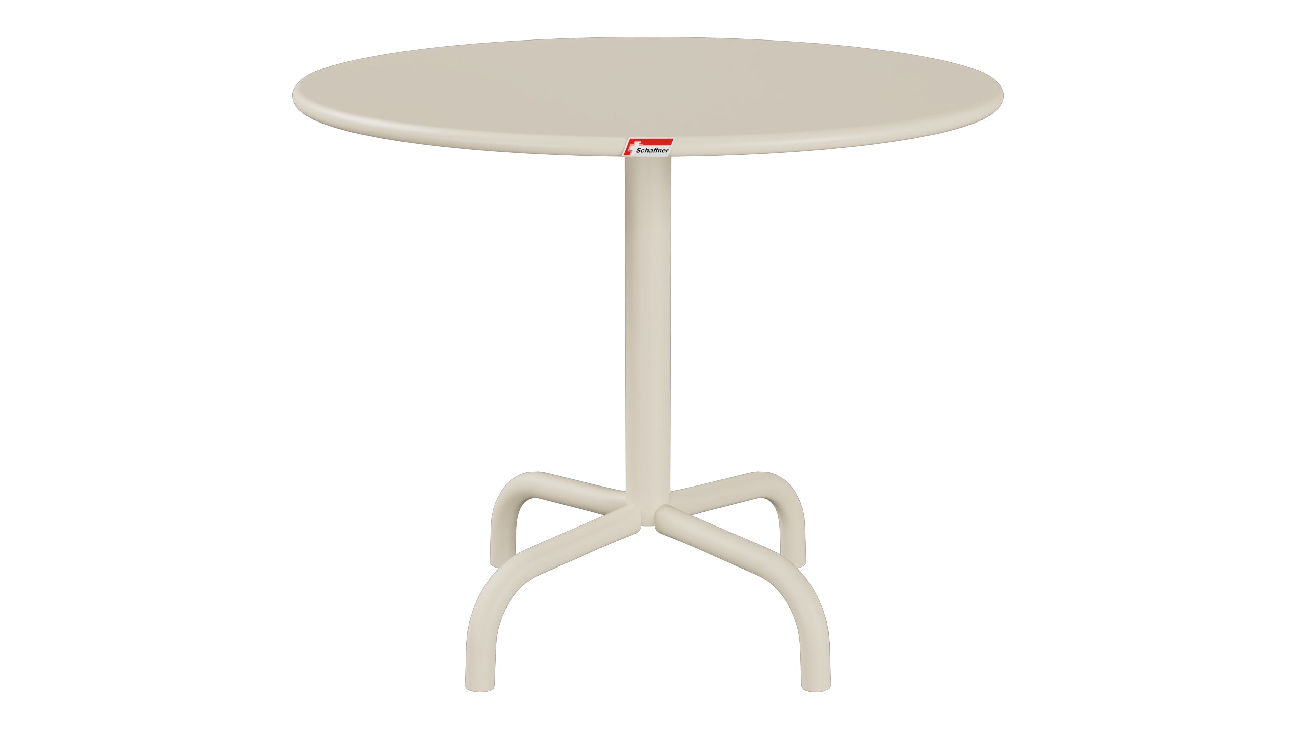 Rigi Metall-Beistelltisch Outdoor ø60 / 50 in Pastellsand präsentiert im Onlineshop von KAQTU Design AG. Beistelltisch Outdoor ist von Schaffner