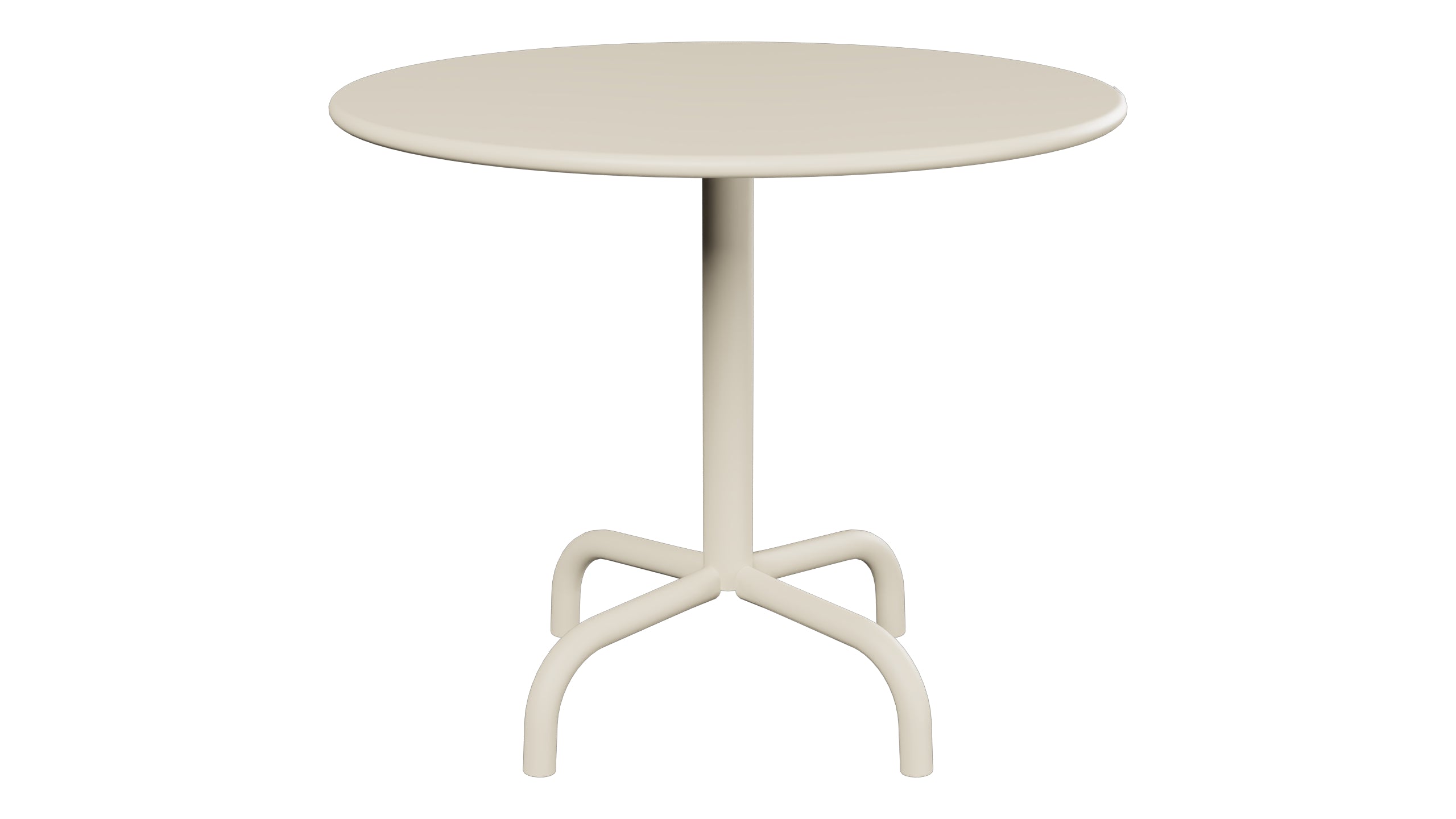 Rigi Metall-Beistelltisch Outdoor ø60 / 50 in Pastellsand präsentiert im Onlineshop von KAQTU Design AG. Beistelltisch Outdoor ist von Schaffner