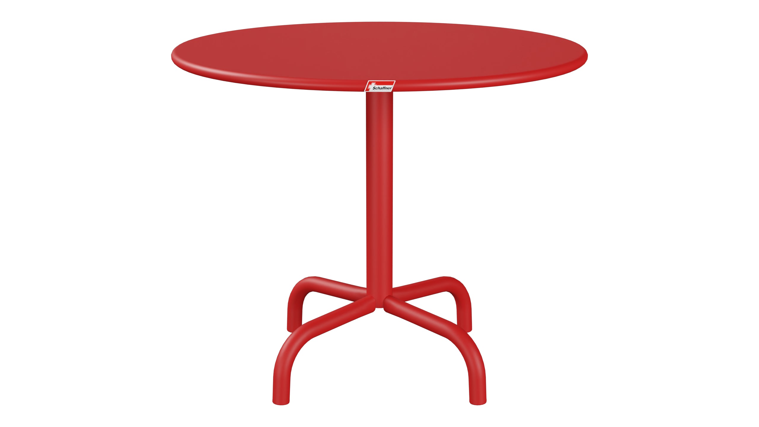 Rigi Metall-Beistelltisch Outdoor ø60 / 50 in Rot präsentiert im Onlineshop von KAQTU Design AG. Beistelltisch Outdoor ist von Schaffner