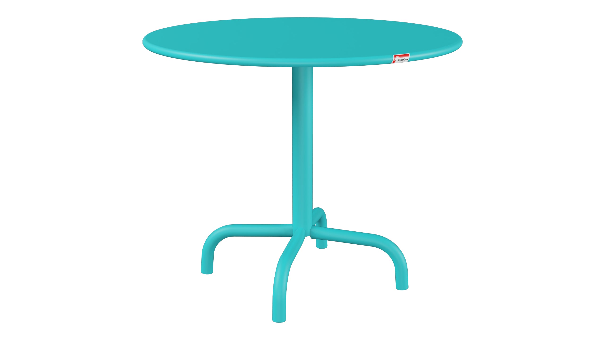 Rigi Metall-Beistelltisch Outdoor ø60 / 50 in Türkis präsentiert im Onlineshop von KAQTU Design AG. Beistelltisch Outdoor ist von Schaffner