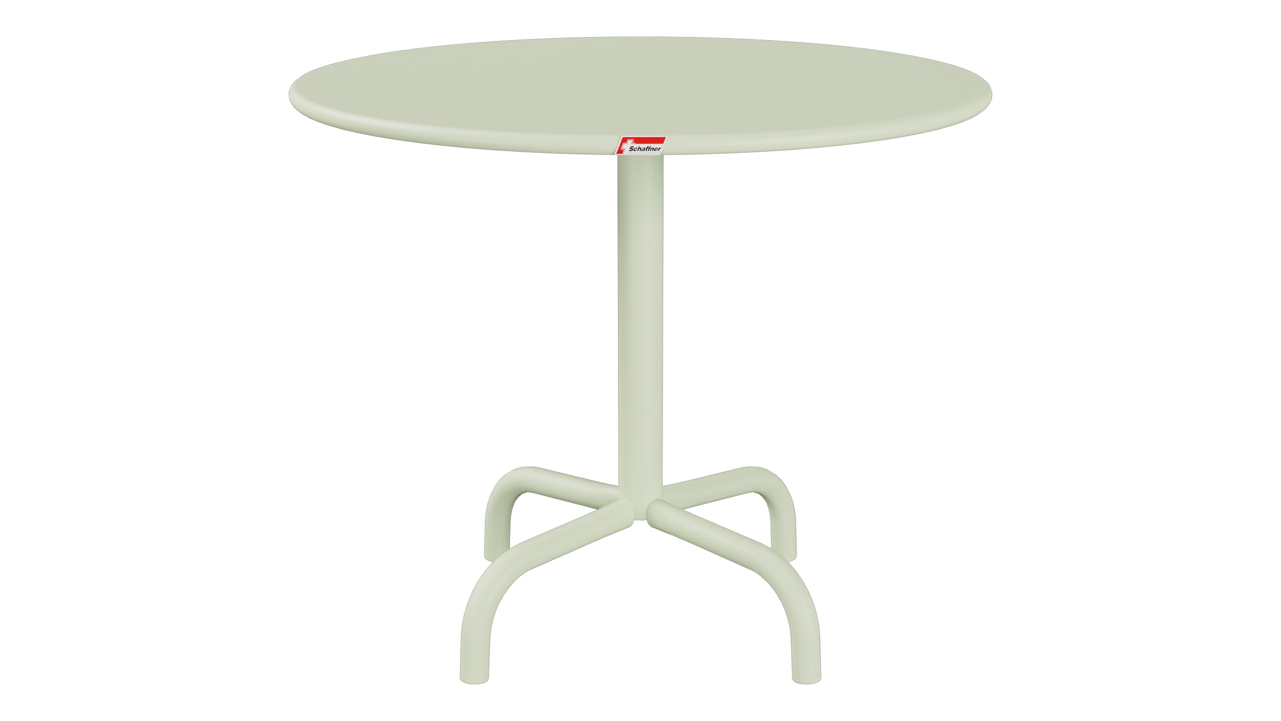 Rigi Metall-Beistelltisch Outdoor ø60 / 50 in Pastellgrün präsentiert im Onlineshop von KAQTU Design AG. Beistelltisch Outdoor ist von Schaffner