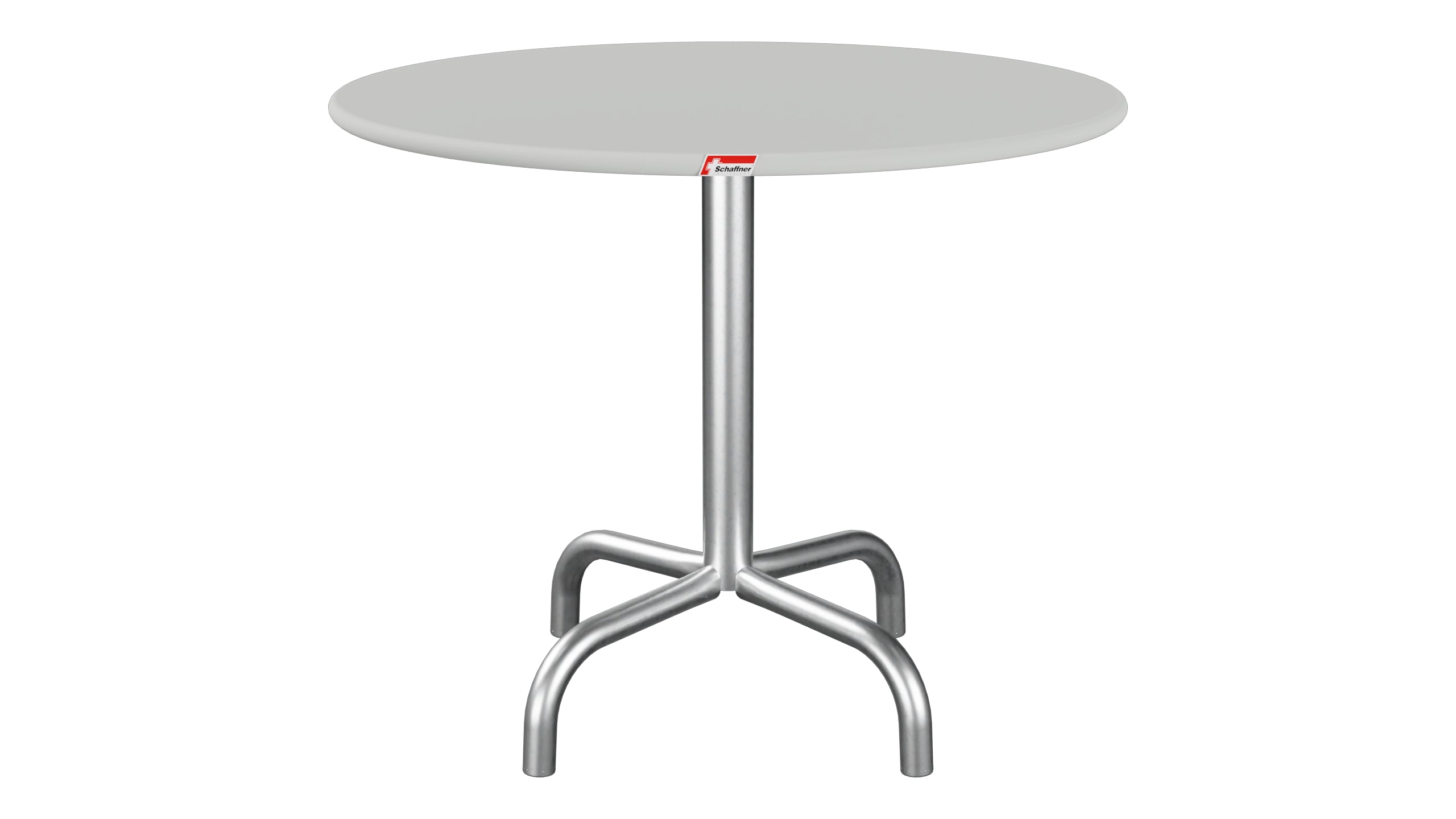 Rigi Metall-Beistelltisch Outdoor ø60 / 50 in Alusilber präsentiert im Onlineshop von KAQTU Design AG. Beistelltisch Outdoor ist von Schaffner