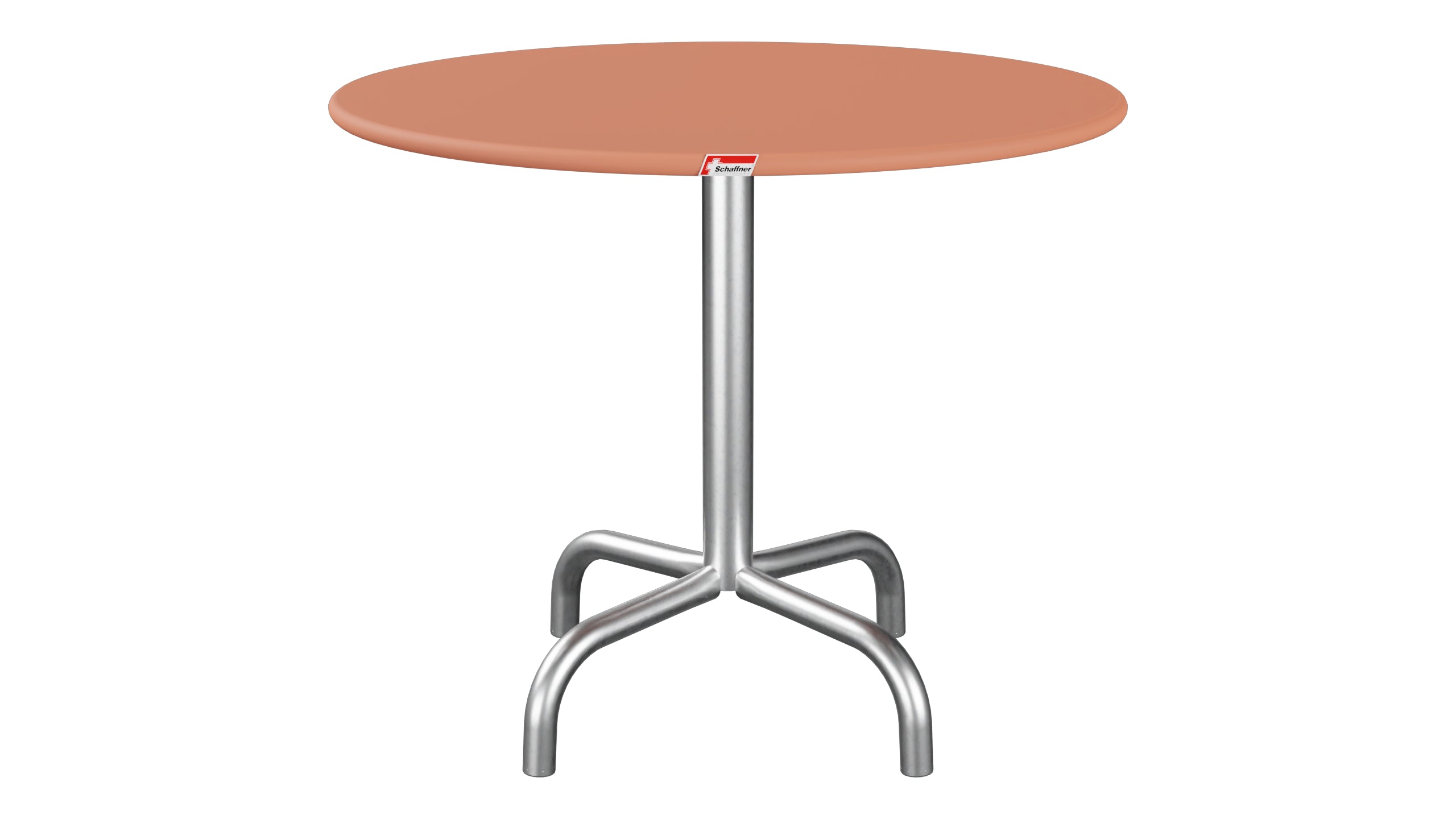 Rigi Metall-Beistelltisch Outdoor ø60 / 50 in Pastellterracotta präsentiert im Onlineshop von KAQTU Design AG. Beistelltisch Outdoor ist von Schaffner