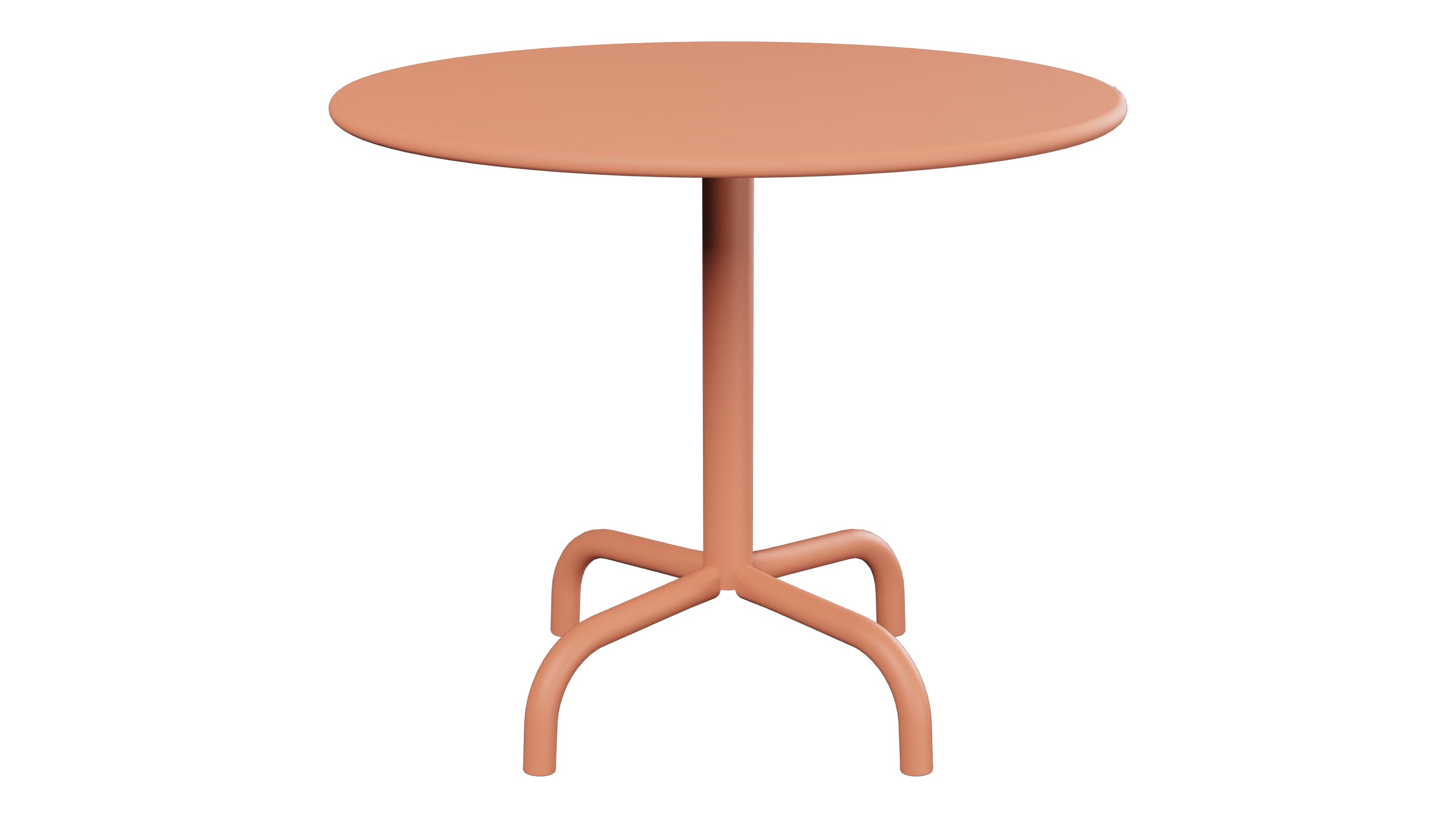 Rigi Metall-Beistelltisch Outdoor ø60 / 50 in Pastellterracotta präsentiert im Onlineshop von KAQTU Design AG. Beistelltisch Outdoor ist von Schaffner