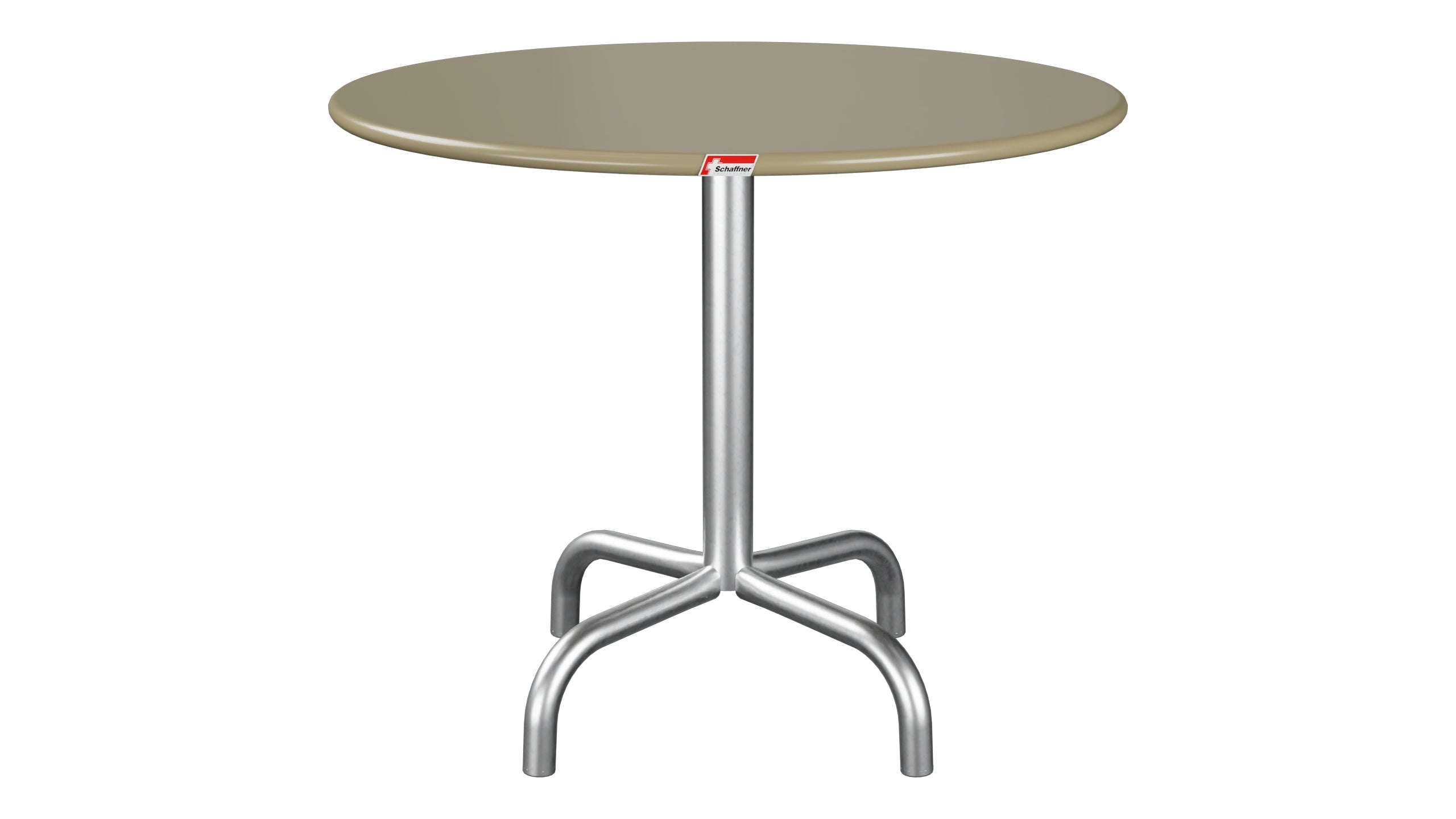 Rigi Metall-Beistelltisch Outdoor ø60 / 50 in Champagner präsentiert im Onlineshop von KAQTU Design AG. Beistelltisch Outdoor ist von Schaffner