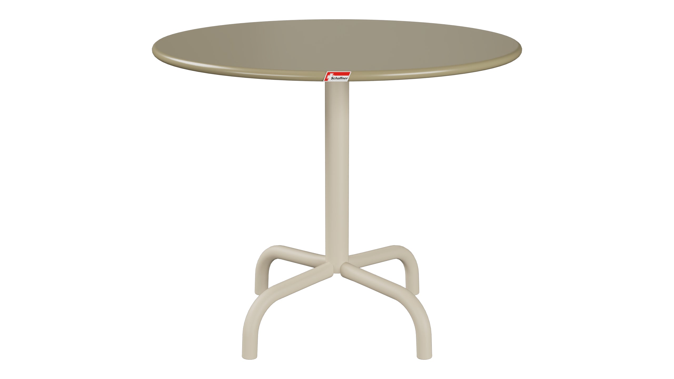Rigi Metall-Beistelltisch Outdoor ø60 / 50 in Champagner präsentiert im Onlineshop von KAQTU Design AG. Beistelltisch Outdoor ist von Schaffner