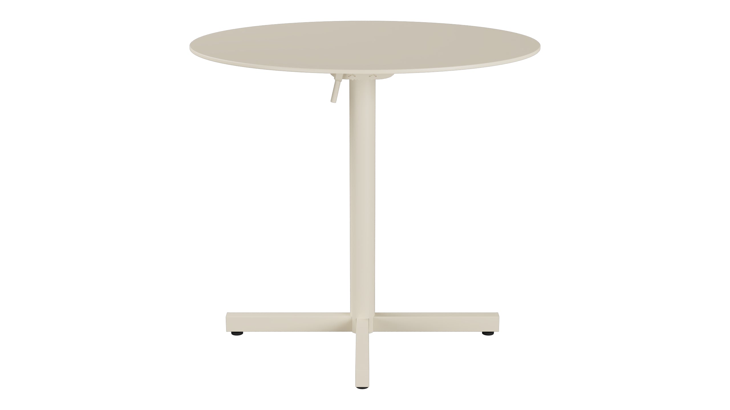 Luzern Glasfaser-Gartentisch Decor ø80 klappbar in Pastellsand präsentiert im Onlineshop von KAQTU Design AG. Gartentisch ist von Schaffner