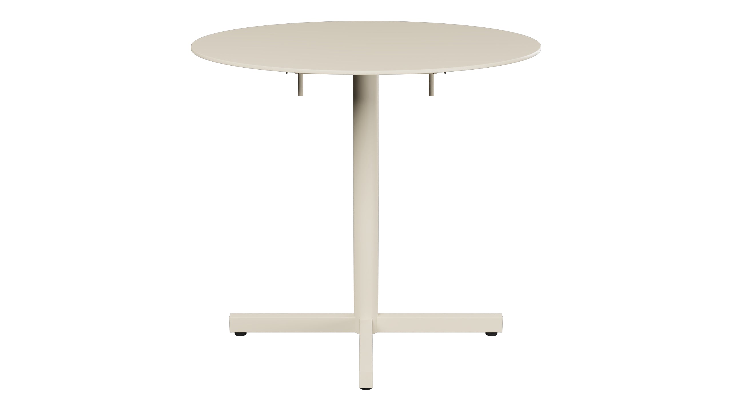 Luzern Glasfaser-Gartentisch Decor ø80 klappbar in Pastellsand präsentiert im Onlineshop von KAQTU Design AG. Gartentisch ist von Schaffner