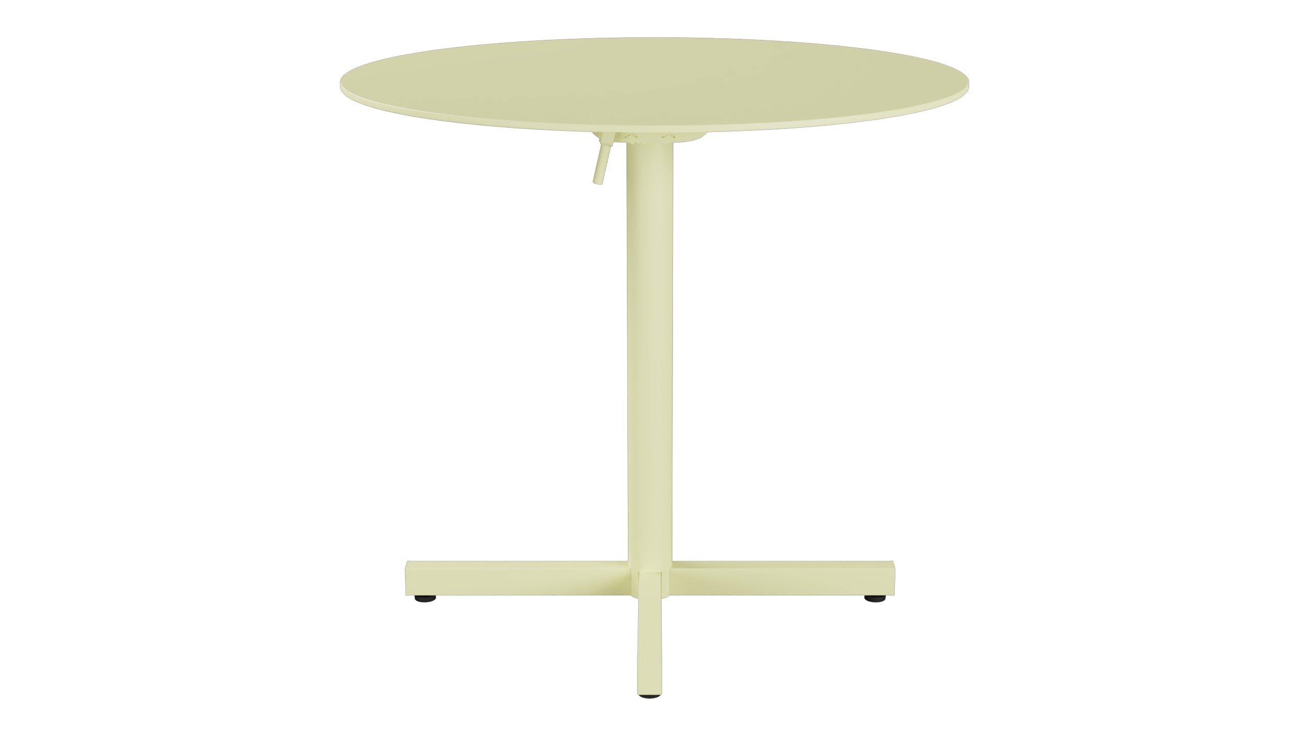 Luzern Glasfaser-Gartentisch Decor ø80 klappbar in Buchsbaumgelb präsentiert im Onlineshop von KAQTU Design AG. Gartentisch ist von Schaffner