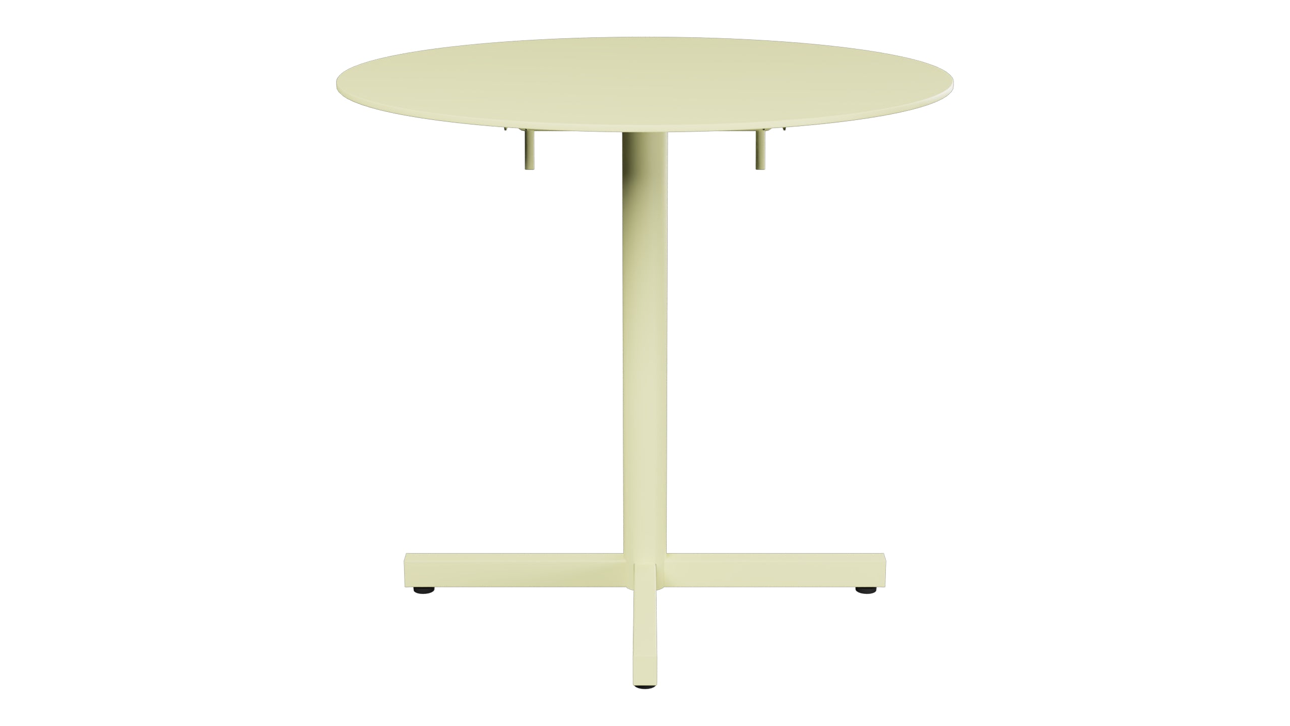 Luzern Glasfaser-Gartentisch Decor ø80 klappbar in Buchsbaumgelb präsentiert im Onlineshop von KAQTU Design AG. Gartentisch ist von Schaffner