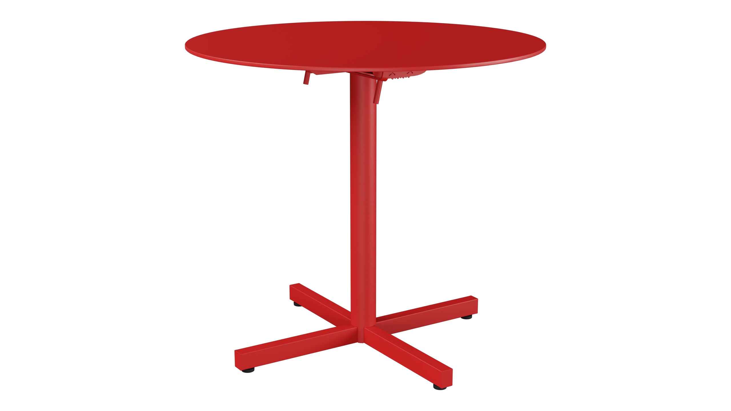 Luzern Glasfaser-Gartentisch Decor ø80 klappbar in Rot präsentiert im Onlineshop von KAQTU Design AG. Gartentisch ist von Schaffner