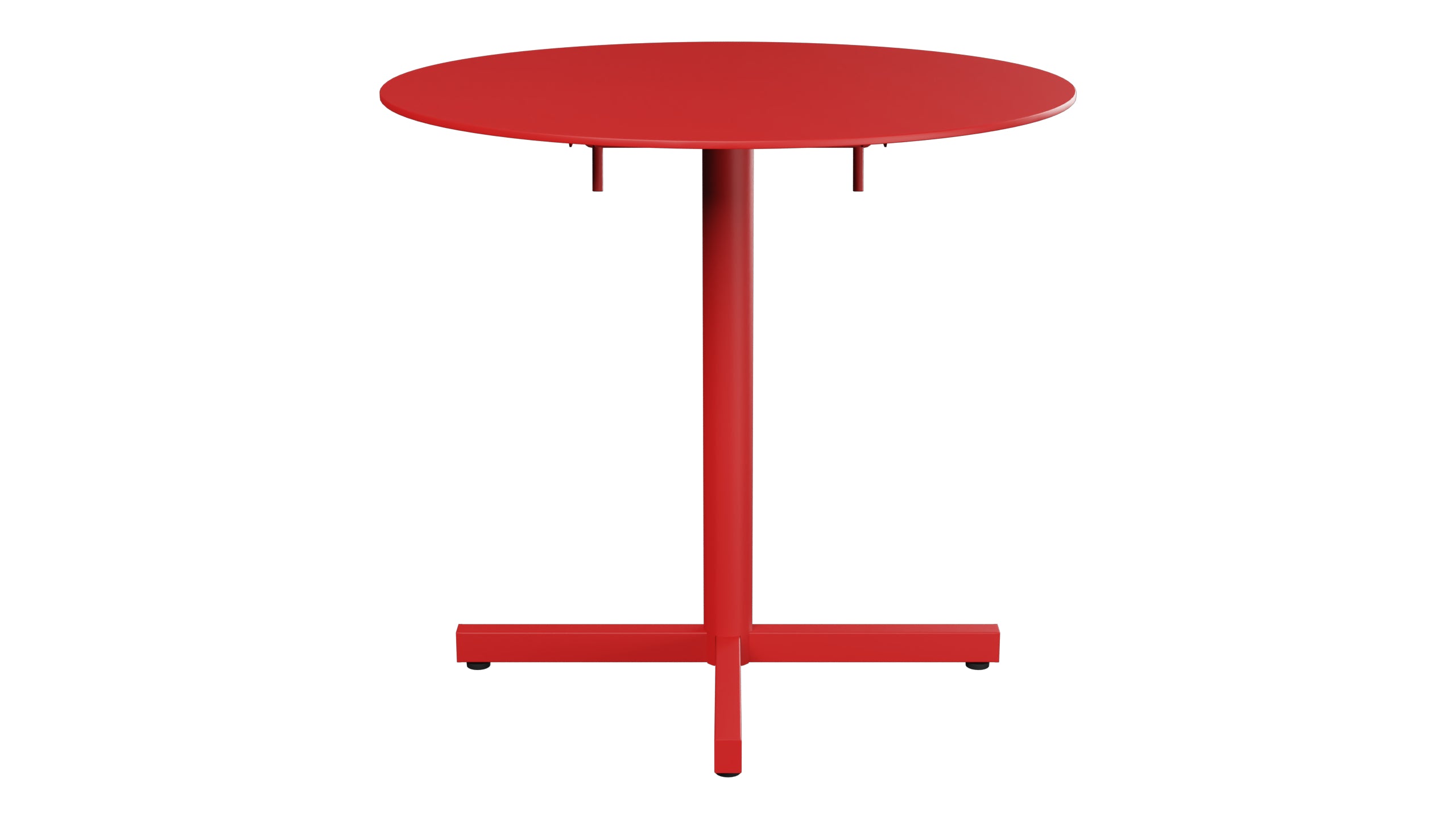 Luzern Glasfaser-Gartentisch Decor ø80 klappbar in Rot präsentiert im Onlineshop von KAQTU Design AG. Gartentisch ist von Schaffner