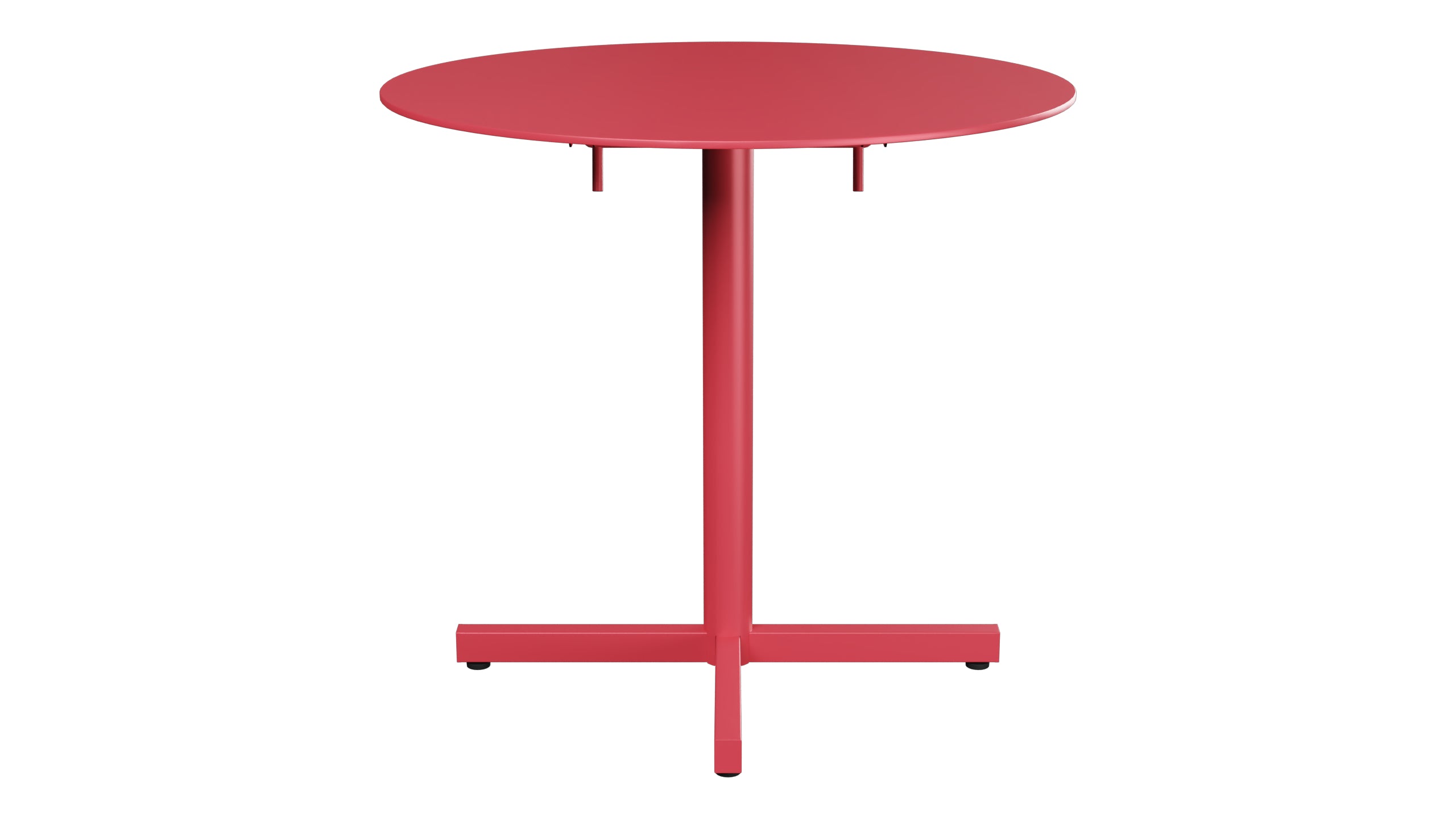 Luzern Glasfaser-Gartentisch Decor ø80 klappbar in Ahornrot präsentiert im Onlineshop von KAQTU Design AG. Gartentisch ist von Schaffner
