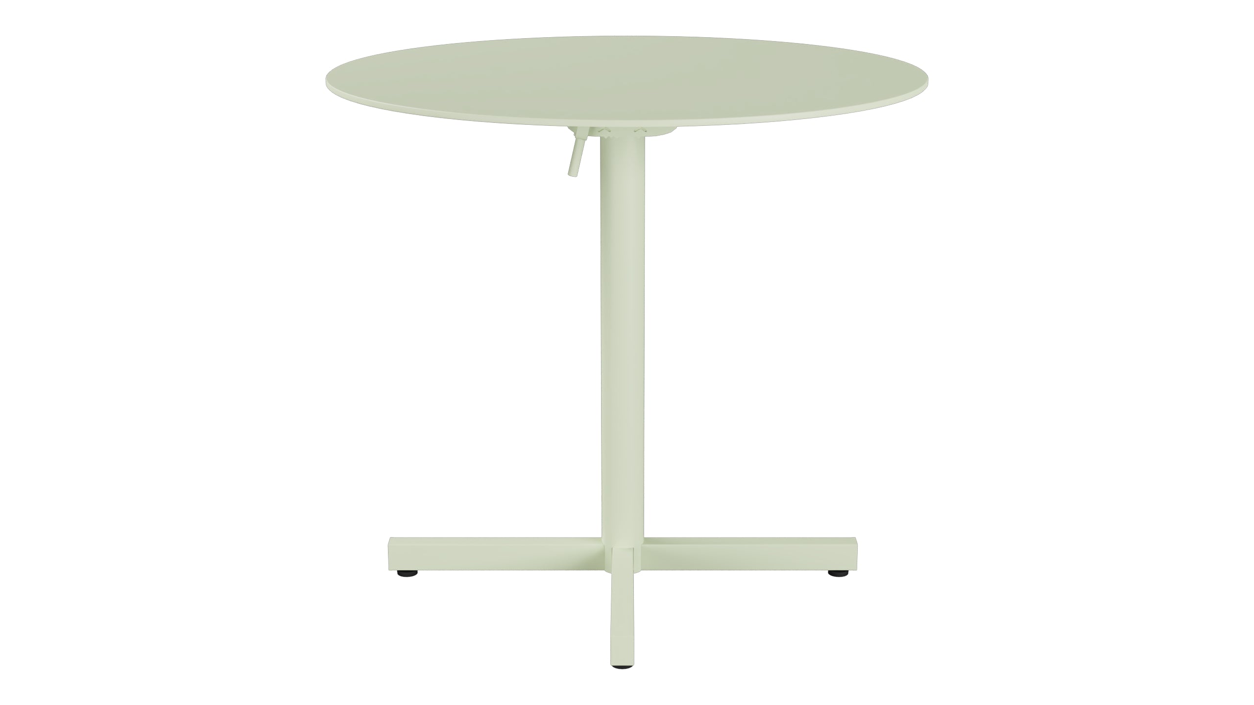 Luzern Glasfaser-Gartentisch Decor ø80 klappbar in Pastellgrün präsentiert im Onlineshop von KAQTU Design AG. Gartentisch ist von Schaffner