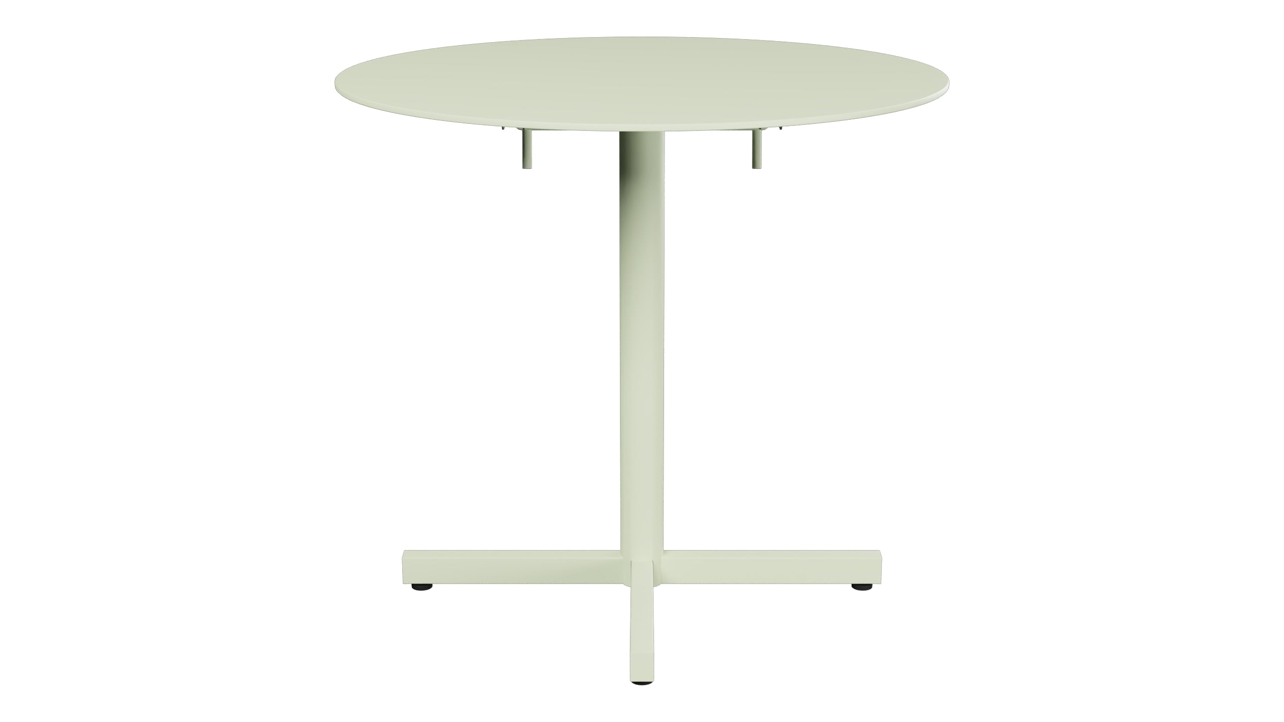 Luzern Glasfaser-Gartentisch Decor ø80 klappbar in Pastellgrün präsentiert im Onlineshop von KAQTU Design AG. Gartentisch ist von Schaffner