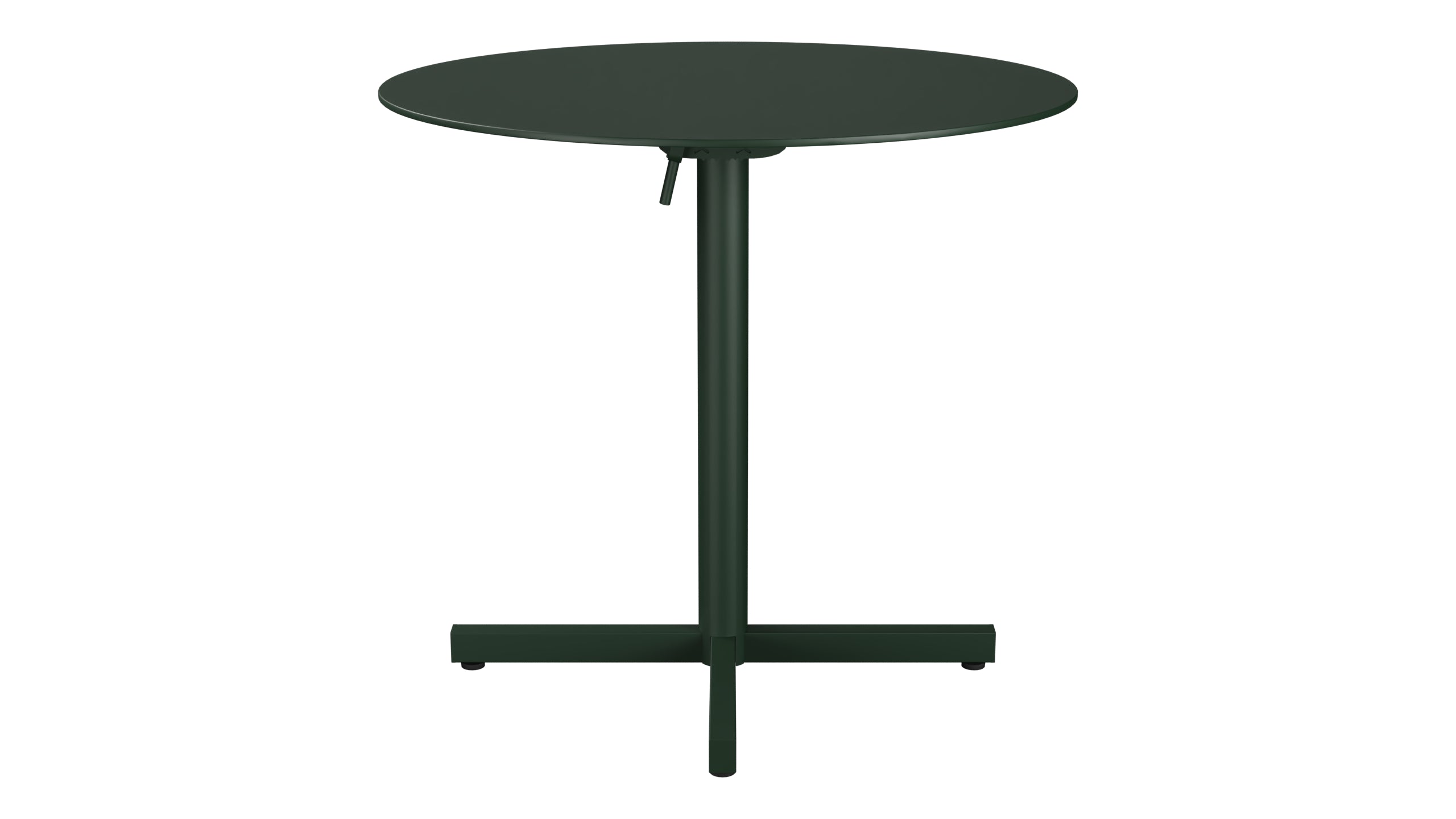 Luzern Glasfaser-Gartentisch Decor ø80 klappbar in Tannengrün präsentiert im Onlineshop von KAQTU Design AG. Gartentisch ist von Schaffner