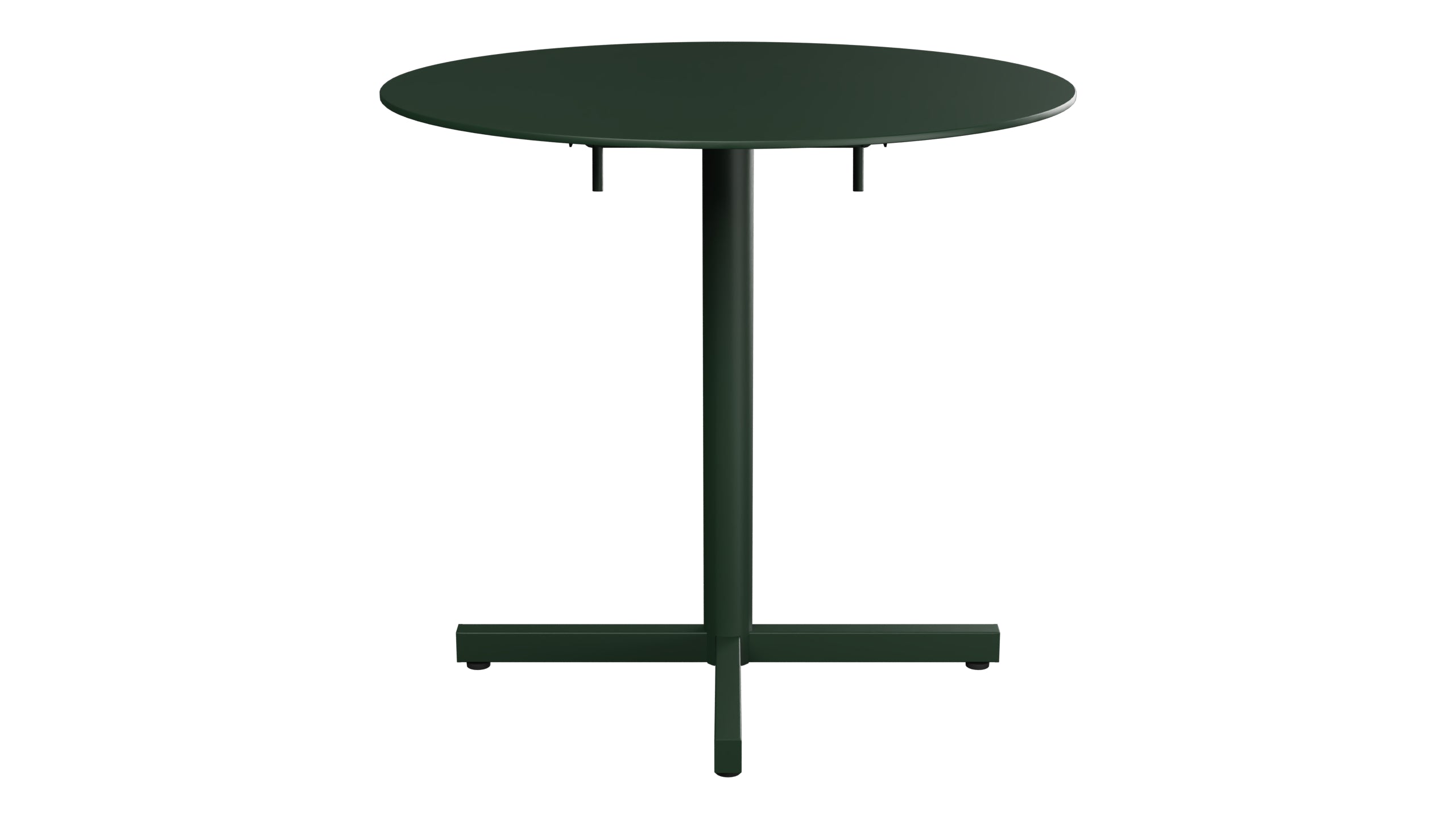Luzern Glasfaser-Gartentisch Decor ø80 klappbar in Tannengrün präsentiert im Onlineshop von KAQTU Design AG. Gartentisch ist von Schaffner