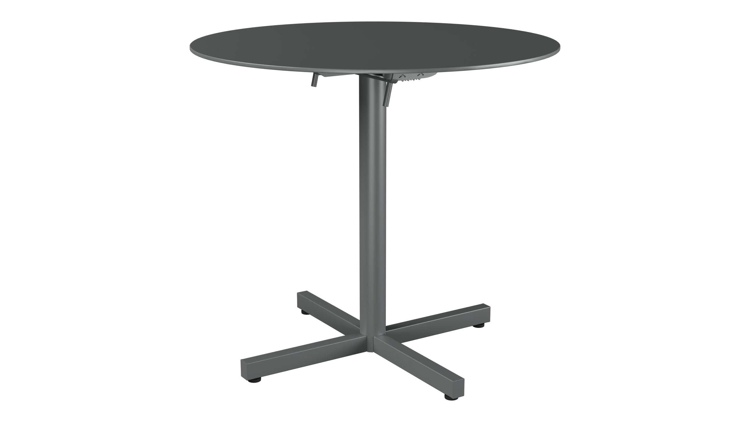 Luzern Glasfaser-Gartentisch Decor ø80 klappbar in Graphit präsentiert im Onlineshop von KAQTU Design AG. Gartentisch ist von Schaffner