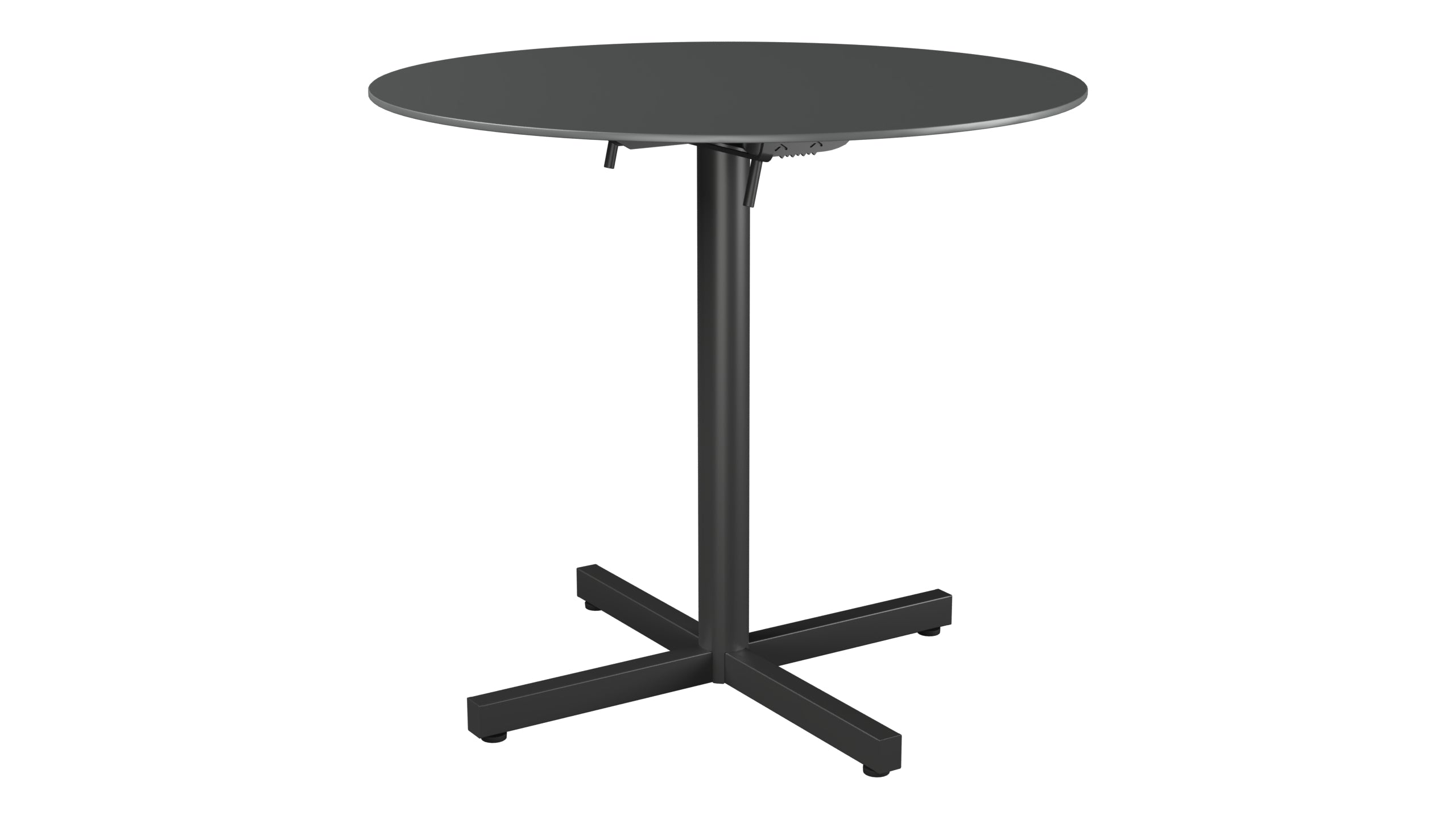 Luzern Glasfaser-Gartentisch Decor ø80 klappbar in Graphit präsentiert im Onlineshop von KAQTU Design AG. Gartentisch ist von Schaffner