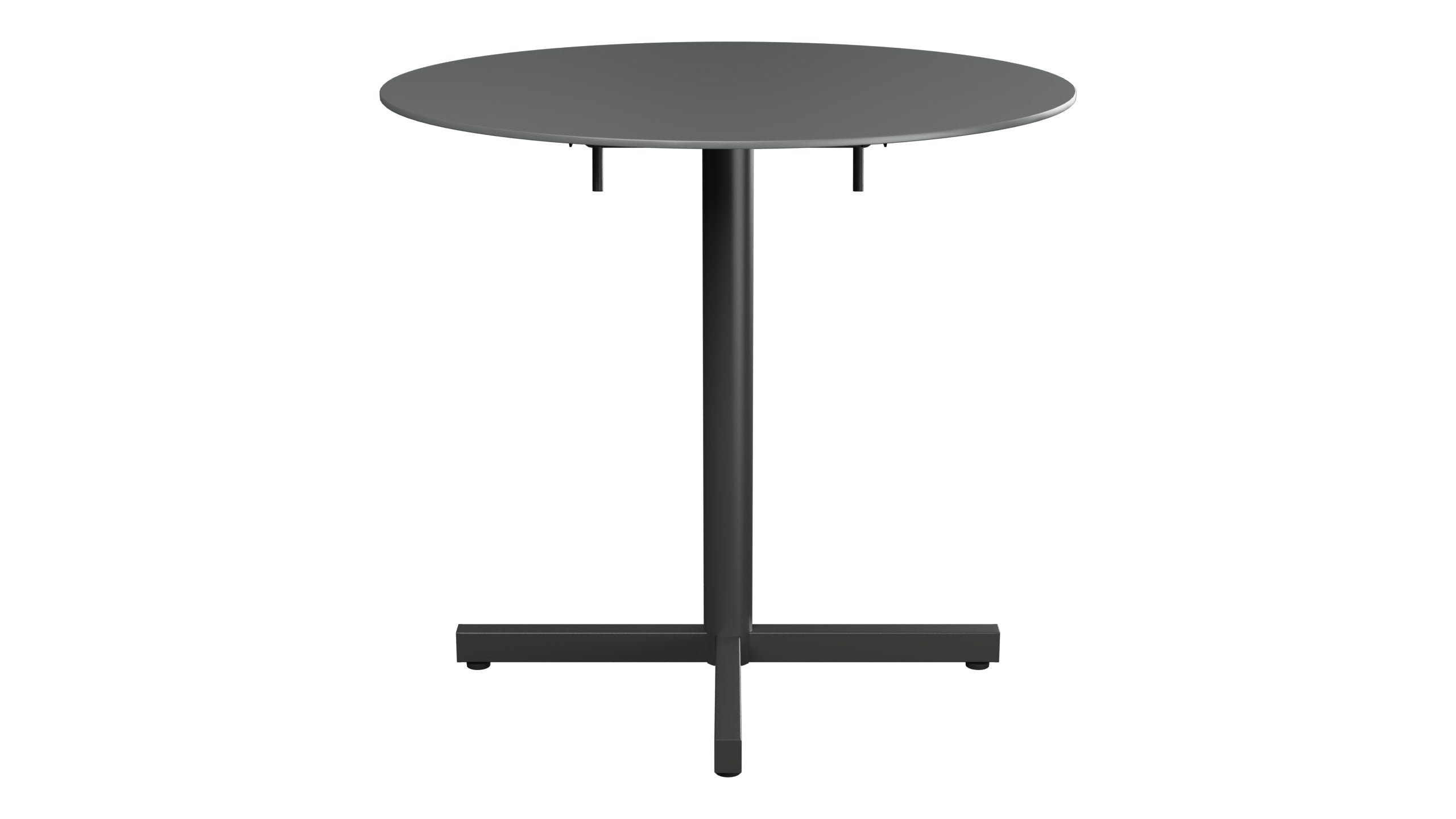 Luzern Glasfaser-Gartentisch Decor ø80 klappbar in Graphit präsentiert im Onlineshop von KAQTU Design AG. Gartentisch ist von Schaffner
