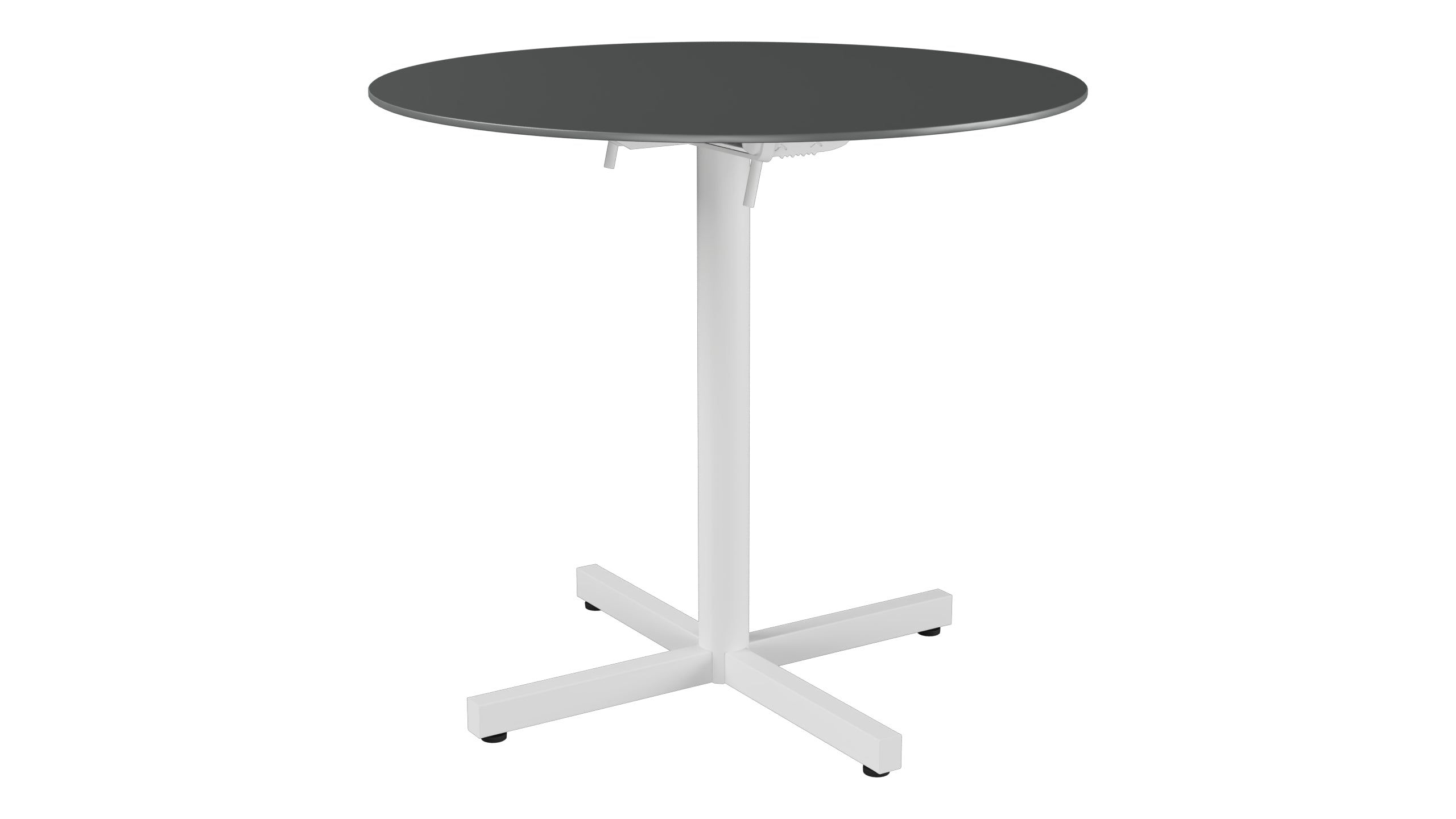 Luzern Glasfaser-Gartentisch Decor ø80 klappbar in Graphit präsentiert im Onlineshop von KAQTU Design AG. Gartentisch ist von Schaffner