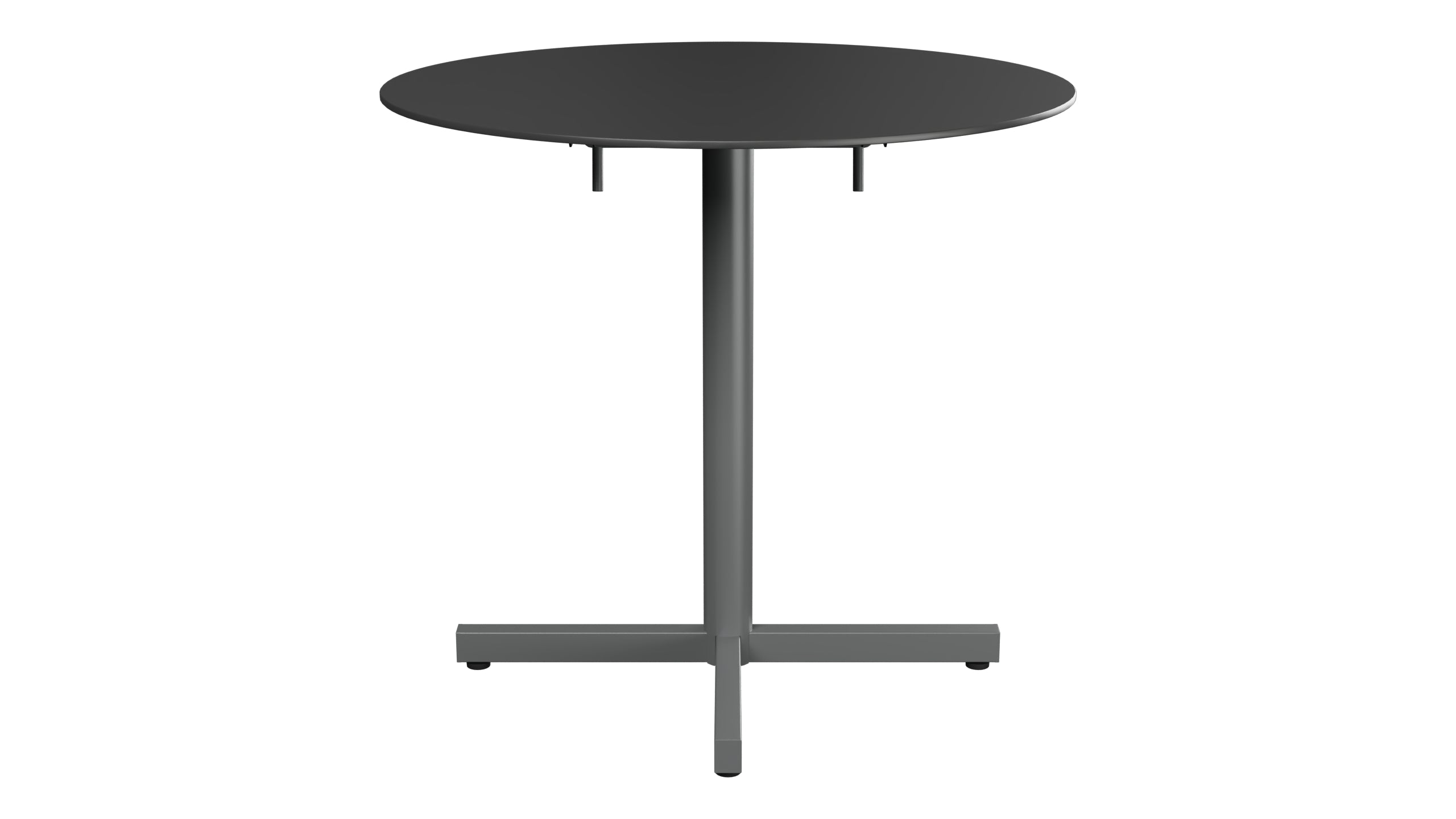 Luzern Glasfaser-Gartentisch Decor ø80 klappbar in Anthrazit präsentiert im Onlineshop von KAQTU Design AG. Gartentisch ist von Schaffner