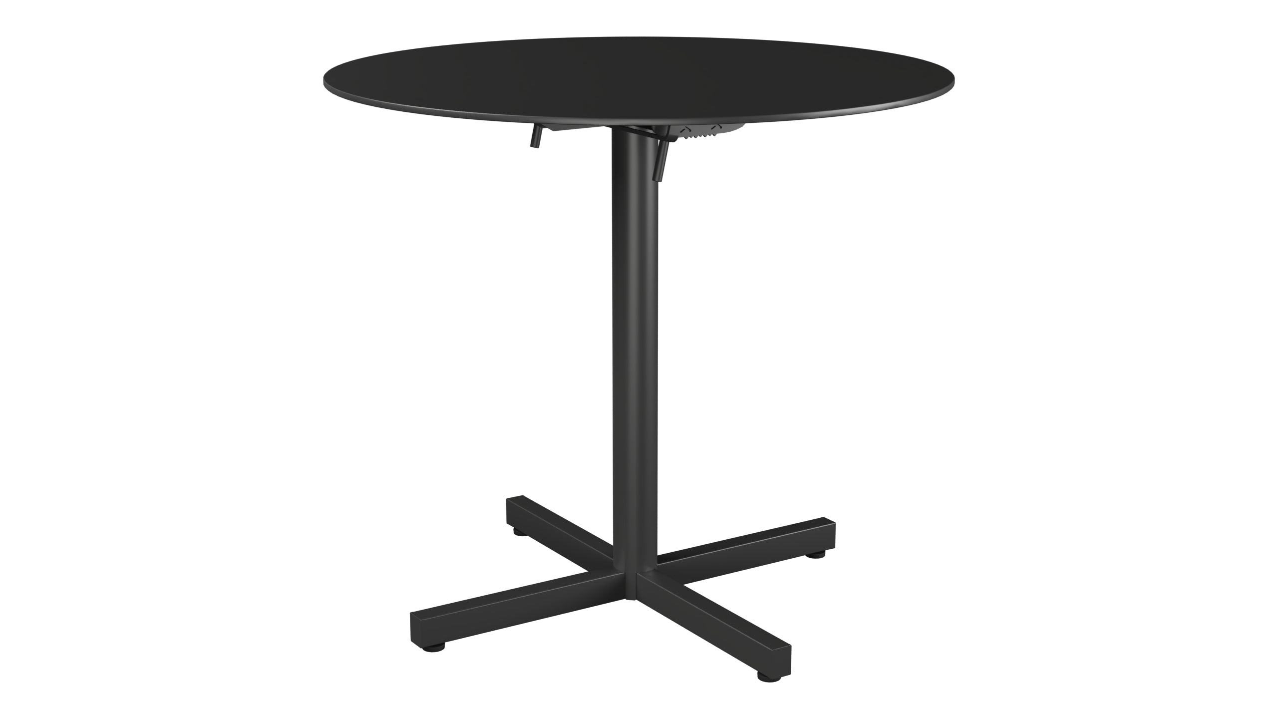 Luzern Glasfaser-Gartentisch Decor ø80 klappbar in Anthrazit präsentiert im Onlineshop von KAQTU Design AG. Gartentisch ist von Schaffner