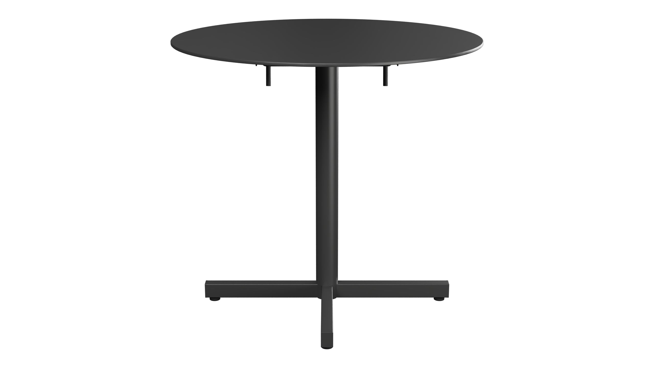 Luzern Glasfaser-Gartentisch Decor ø80 klappbar in Anthrazit präsentiert im Onlineshop von KAQTU Design AG. Gartentisch ist von Schaffner
