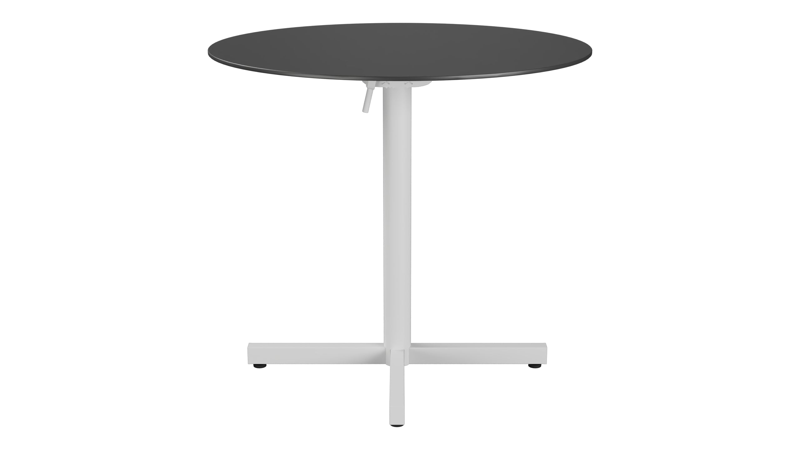Luzern Glasfaser-Gartentisch Decor ø80 klappbar in Anthrazit präsentiert im Onlineshop von KAQTU Design AG. Gartentisch ist von Schaffner