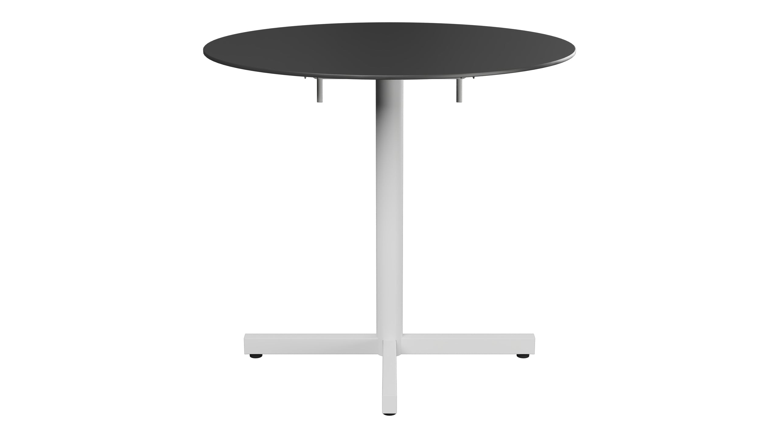 Luzern Glasfaser-Gartentisch Decor ø80 klappbar in Anthrazit präsentiert im Onlineshop von KAQTU Design AG. Gartentisch ist von Schaffner