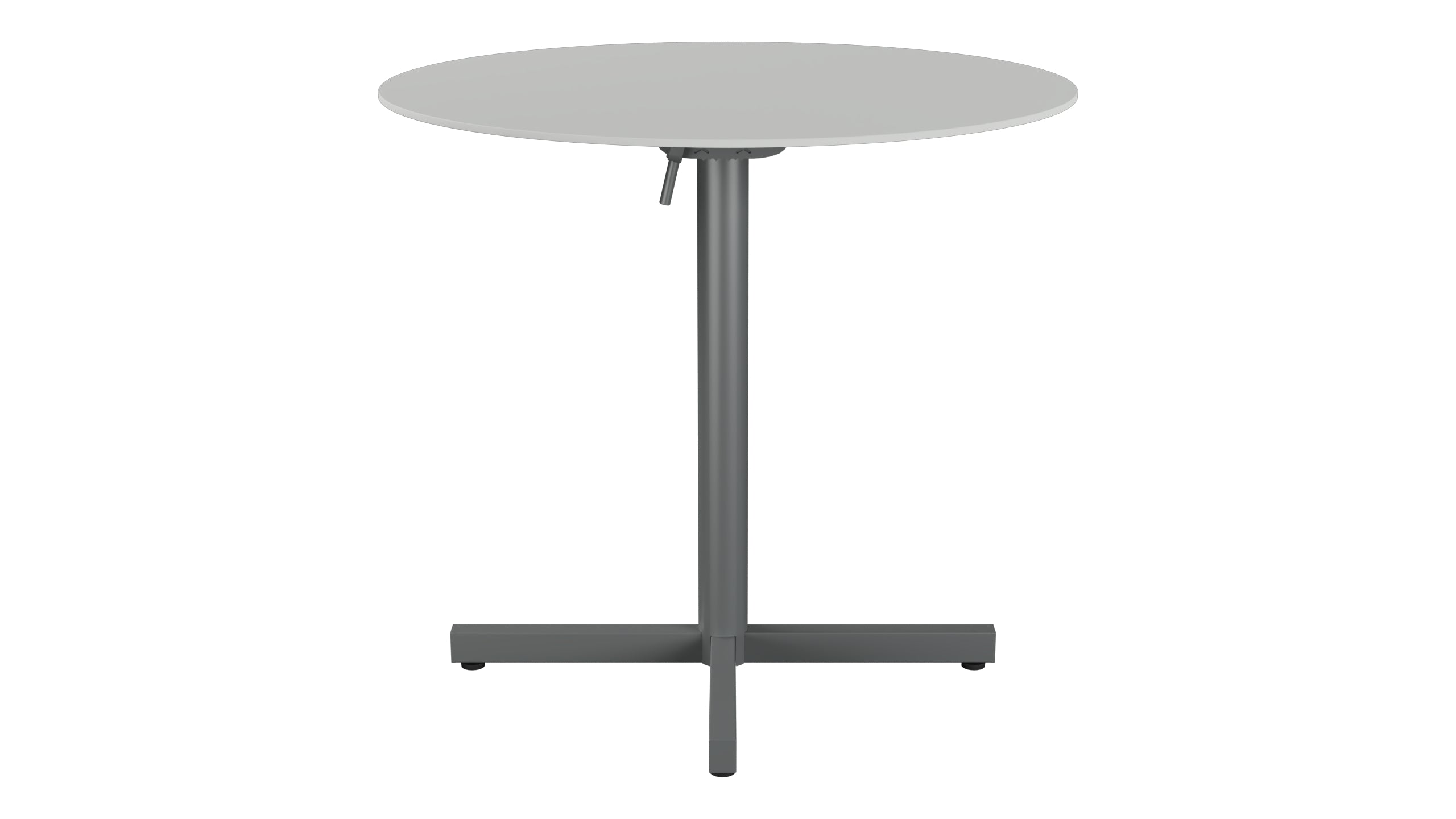 Luzern Glasfaser-Gartentisch Decor ø80 klappbar in Alusilber präsentiert im Onlineshop von KAQTU Design AG. Gartentisch ist von Schaffner