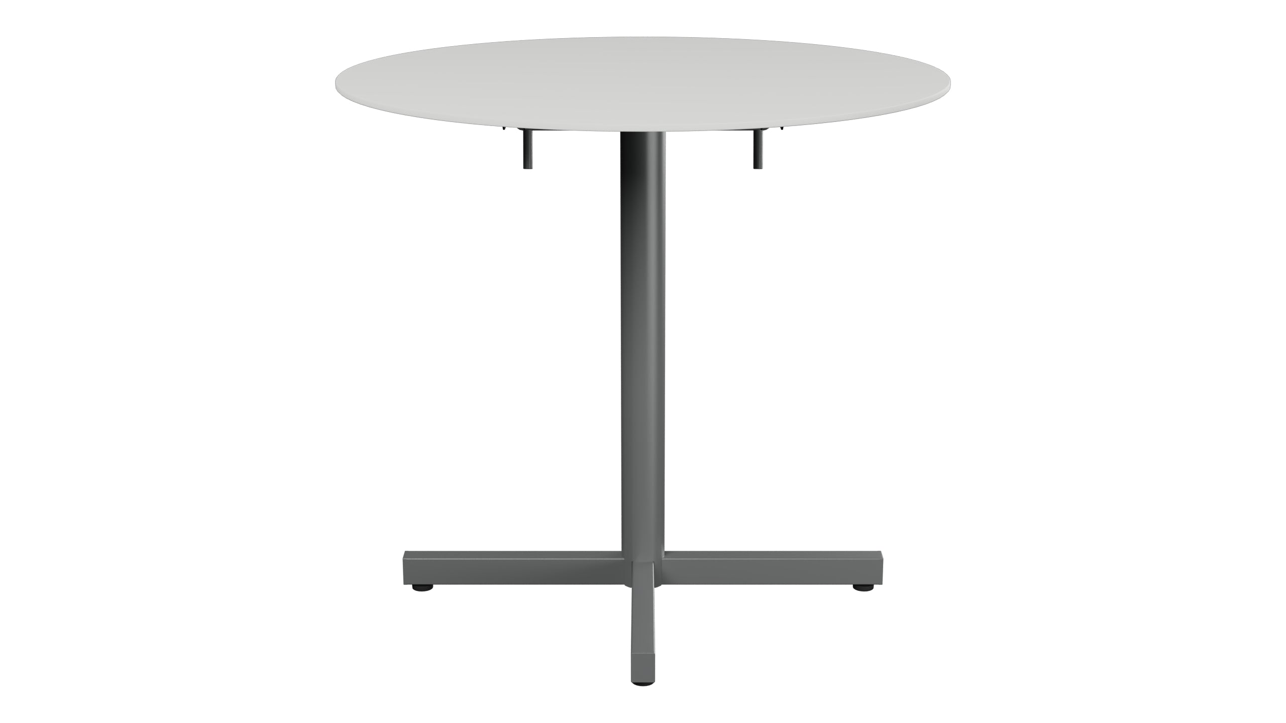 Luzern Glasfaser-Gartentisch Decor ø80 klappbar in Alusilber präsentiert im Onlineshop von KAQTU Design AG. Gartentisch ist von Schaffner