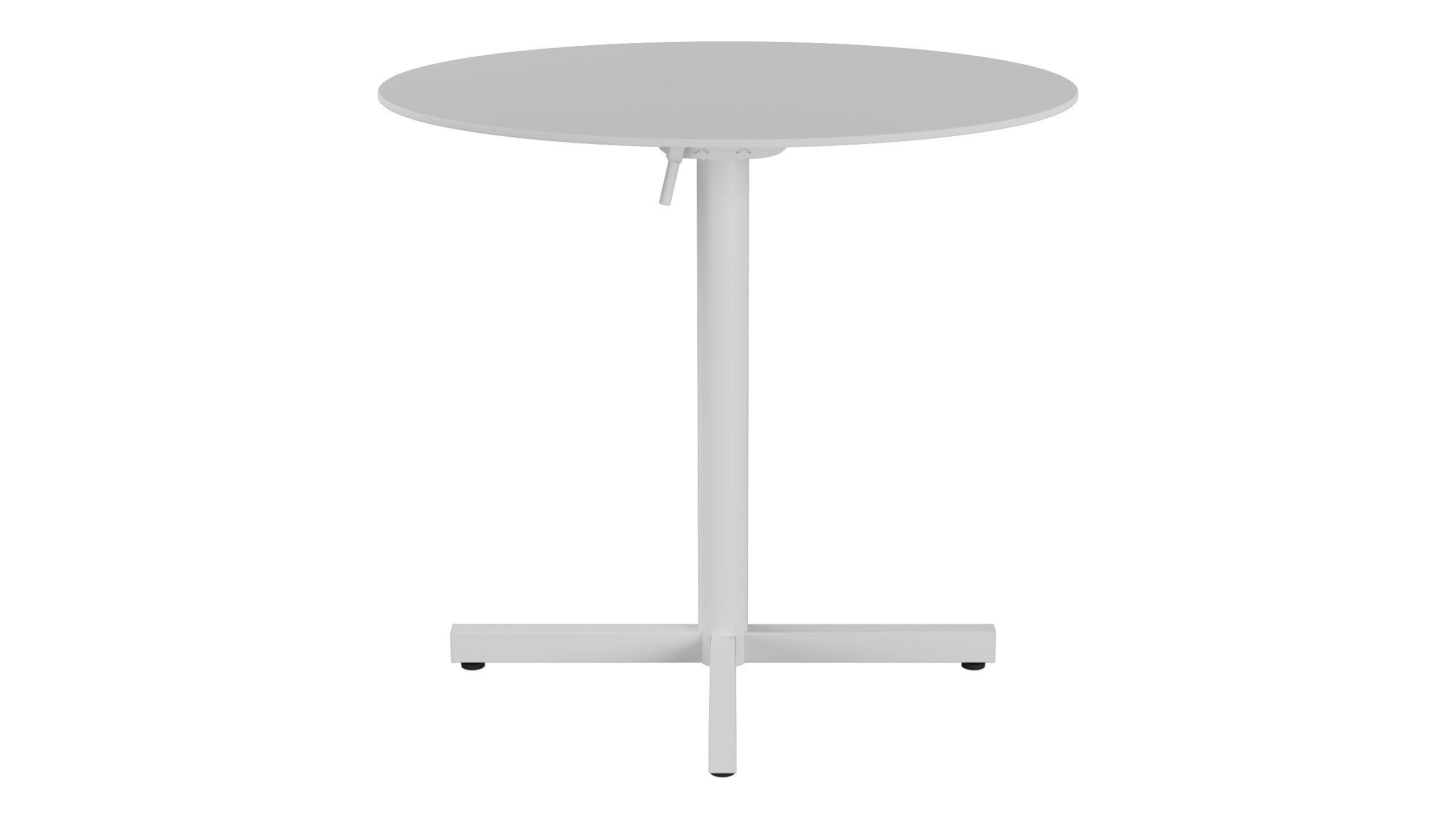 Luzern Glasfaser-Gartentisch Decor ø80 klappbar in Alusilber präsentiert im Onlineshop von KAQTU Design AG. Gartentisch ist von Schaffner
