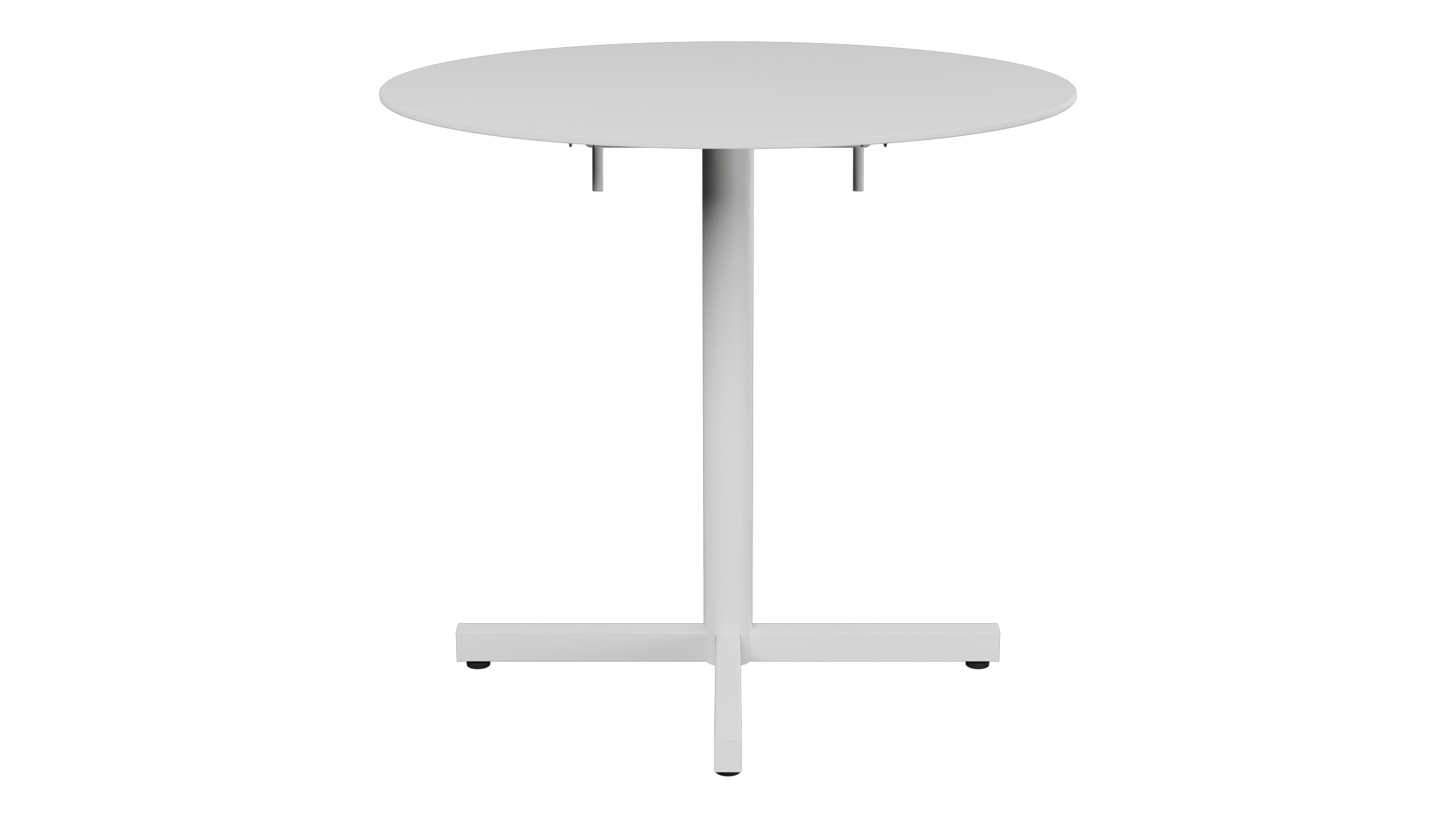 Luzern Glasfaser-Gartentisch Decor ø80 klappbar in Alusilber präsentiert im Onlineshop von KAQTU Design AG. Gartentisch ist von Schaffner