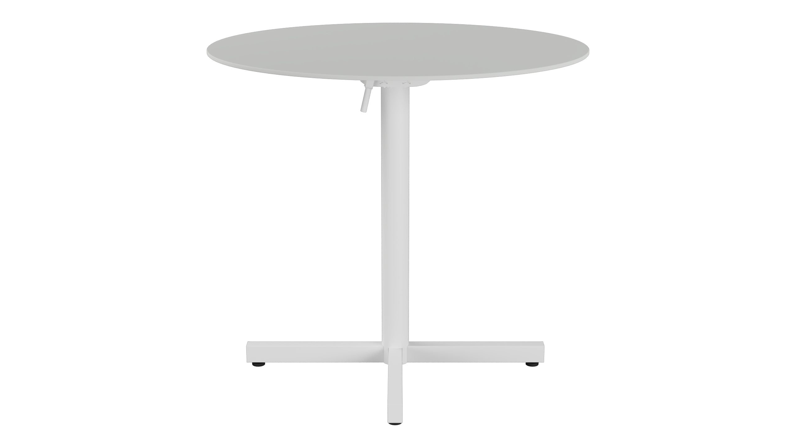 Luzern Glasfaser-Gartentisch Decor ø80 klappbar in Alusilber präsentiert im Onlineshop von KAQTU Design AG. Gartentisch ist von Schaffner