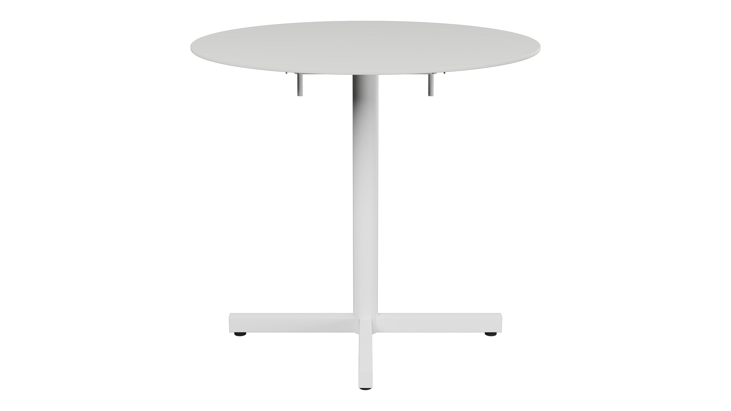 Luzern Glasfaser-Gartentisch Decor ø80 klappbar in Alusilber präsentiert im Onlineshop von KAQTU Design AG. Gartentisch ist von Schaffner