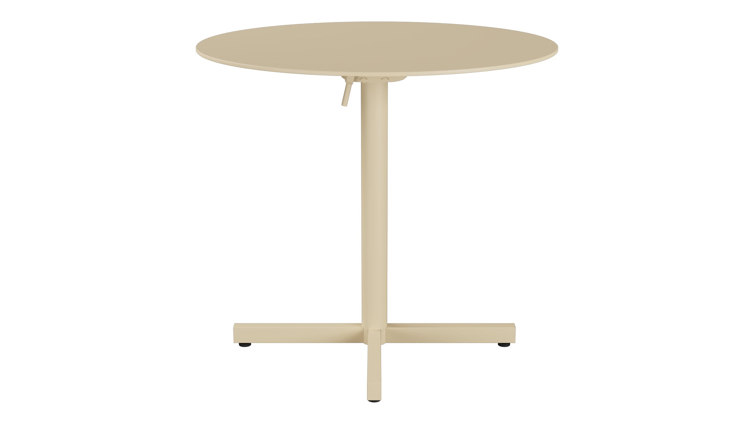 Luzern Glasfaser-Gartentisch Decor ø80 klappbar in Pastellbraun präsentiert im Onlineshop von KAQTU Design AG. Gartentisch ist von Schaffner