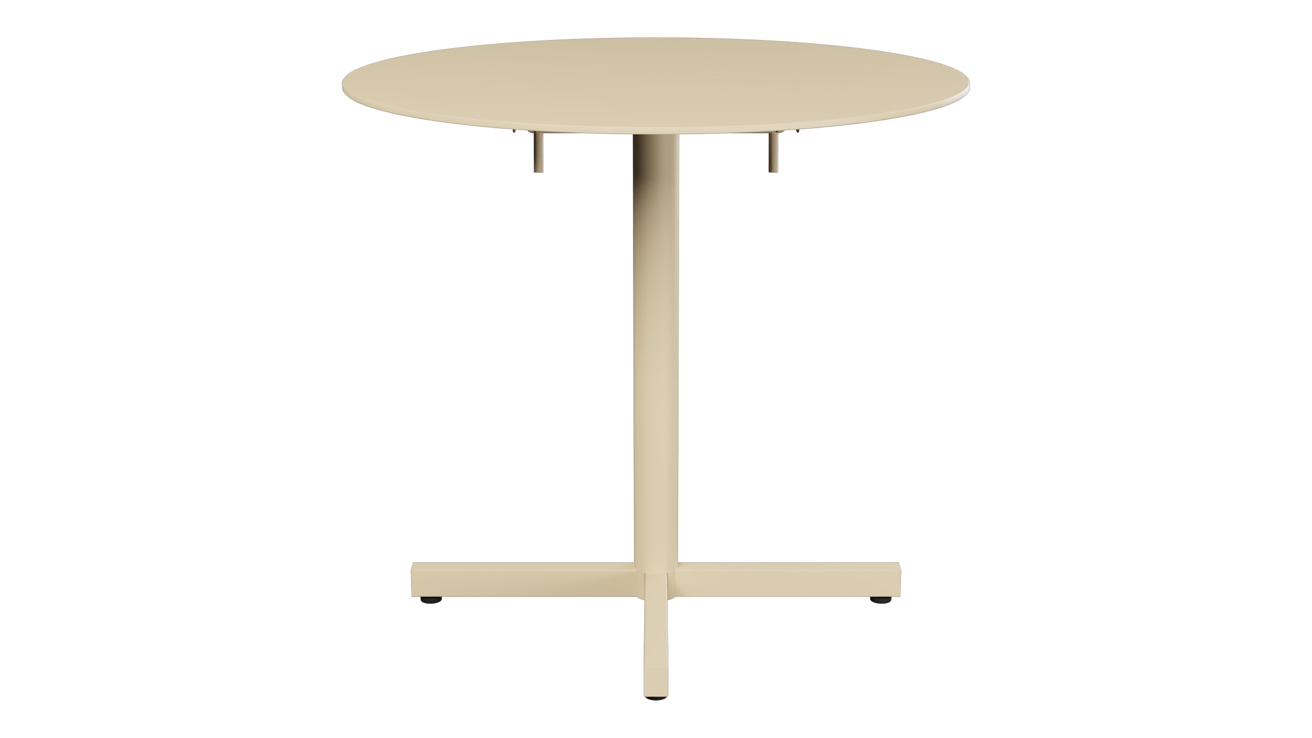 Luzern Glasfaser-Gartentisch Decor ø80 klappbar in Pastellbraun präsentiert im Onlineshop von KAQTU Design AG. Gartentisch ist von Schaffner