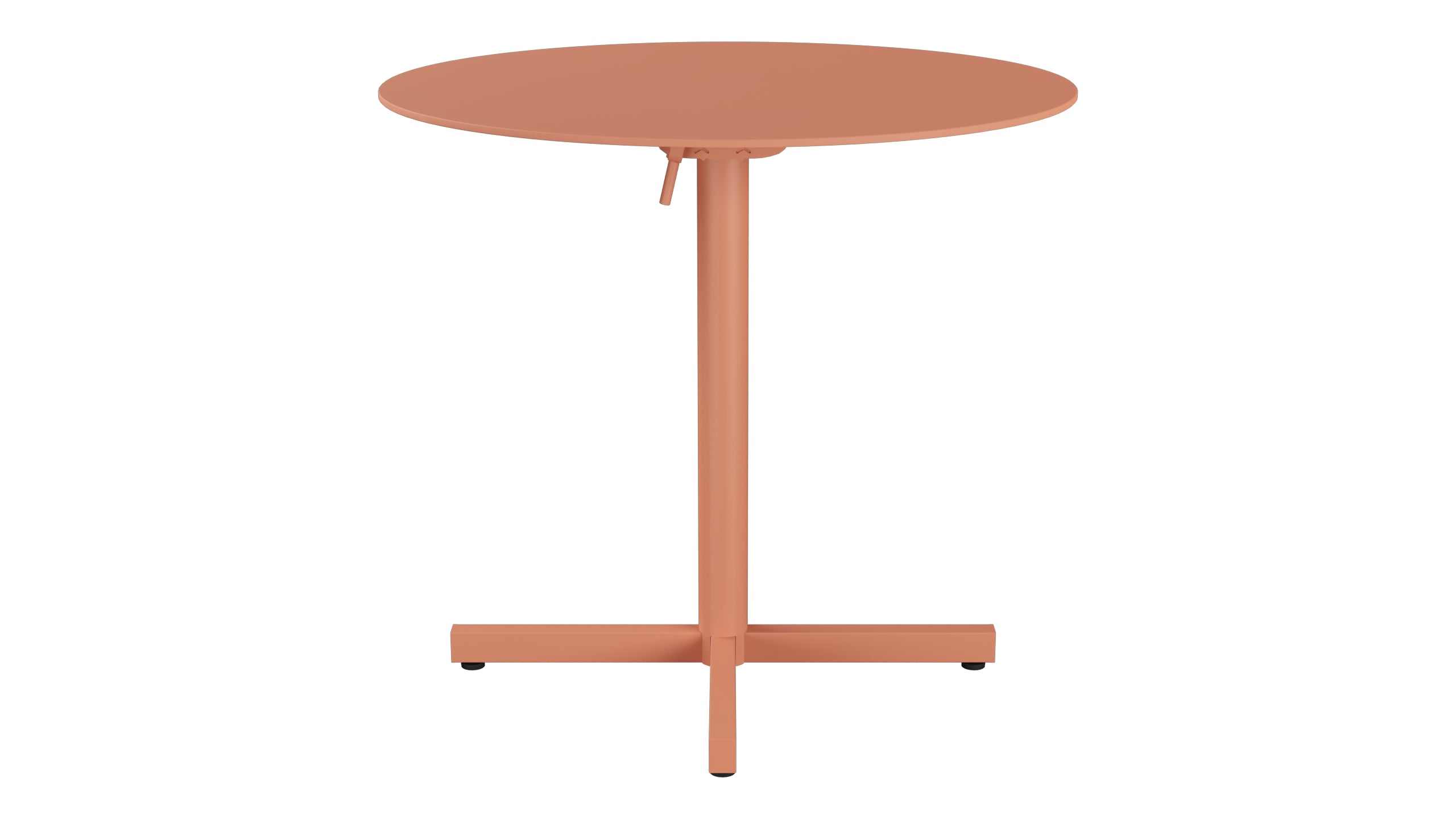 Luzern Glasfaser-Gartentisch Decor ø80 klappbar in Pastellterracotta präsentiert im Onlineshop von KAQTU Design AG. Gartentisch ist von Schaffner