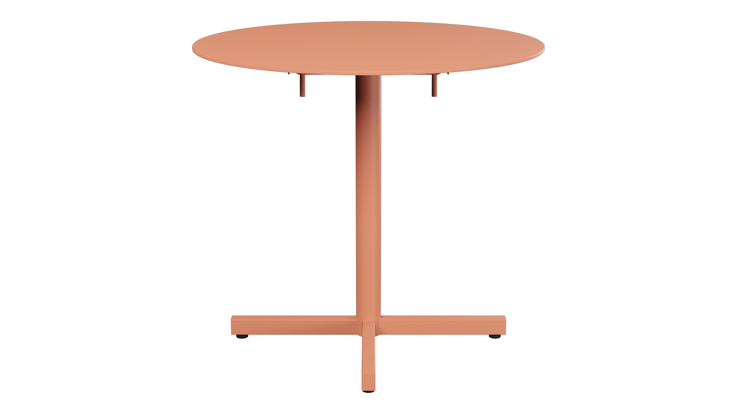 Luzern Glasfaser-Gartentisch Decor ø80 klappbar in Pastellterracotta präsentiert im Onlineshop von KAQTU Design AG. Gartentisch ist von Schaffner