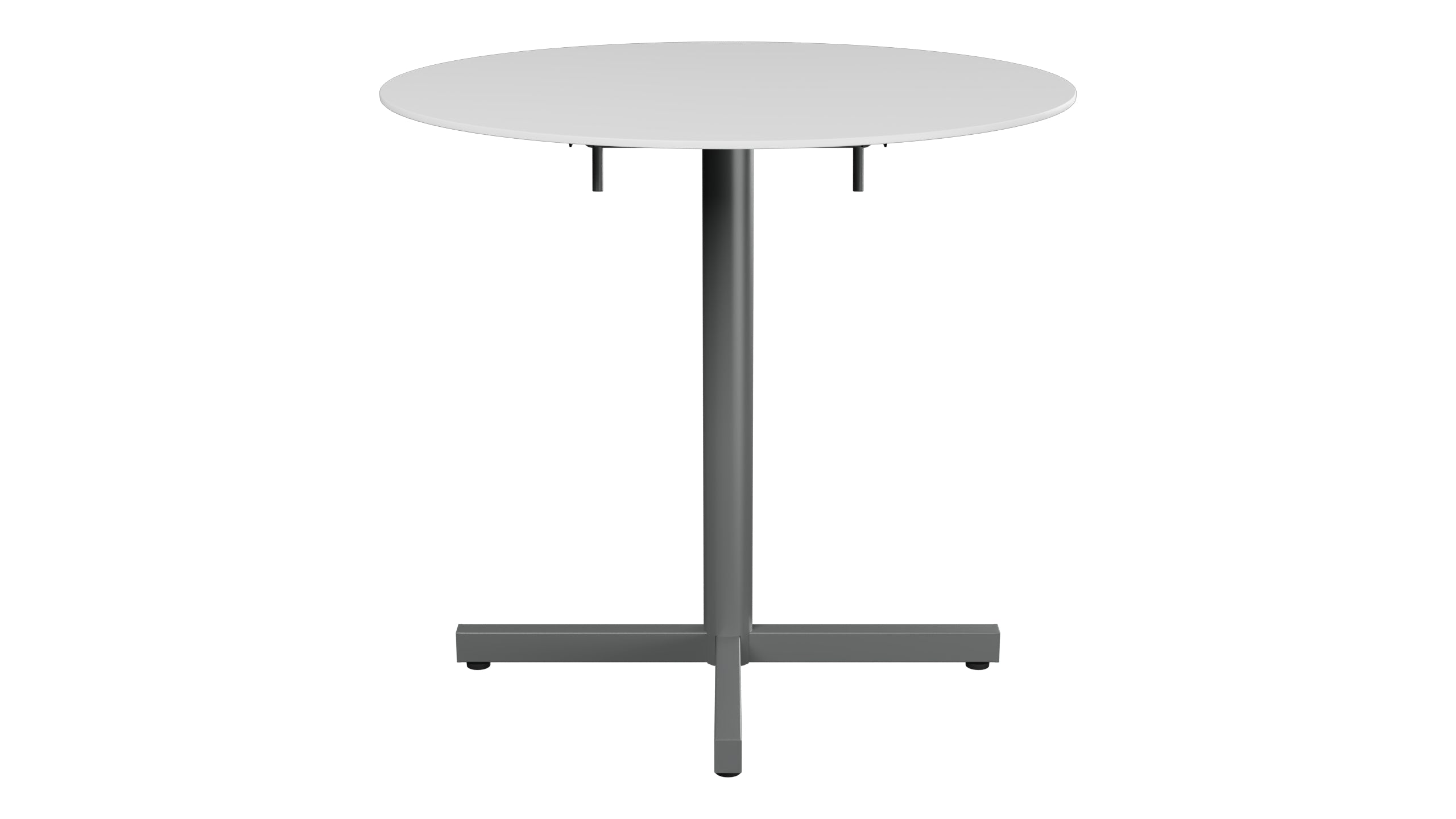 Luzern Glasfaser-Gartentisch Decor ø80 klappbar in Weiss präsentiert im Onlineshop von KAQTU Design AG. Gartentisch ist von Schaffner