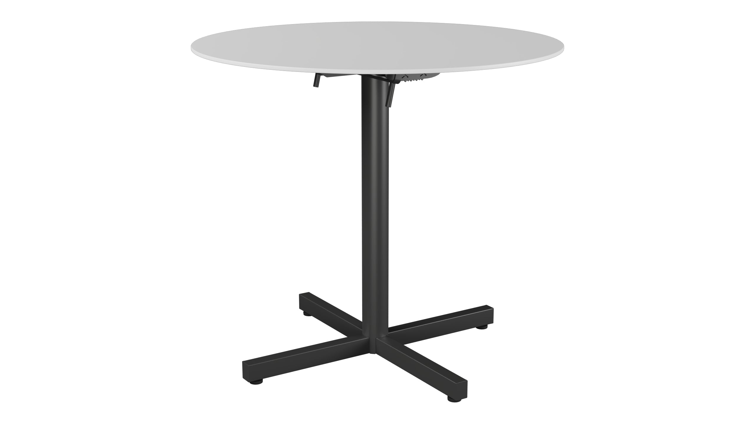 Luzern Glasfaser-Gartentisch Decor ø80 klappbar in Weiss präsentiert im Onlineshop von KAQTU Design AG. Gartentisch ist von Schaffner